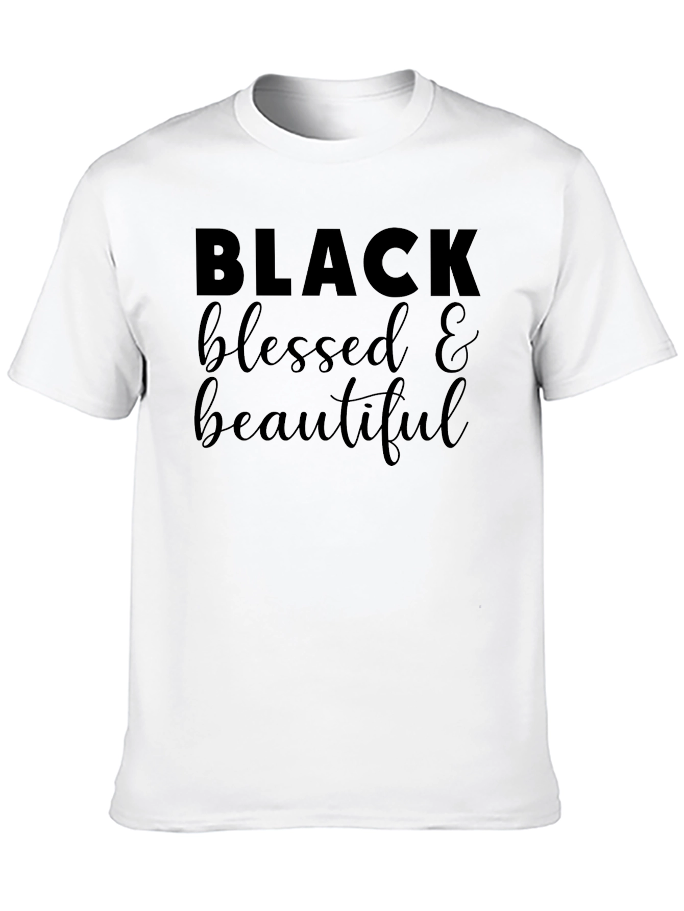 Black Black Blessed & Beautiful Graphic Tee view 10