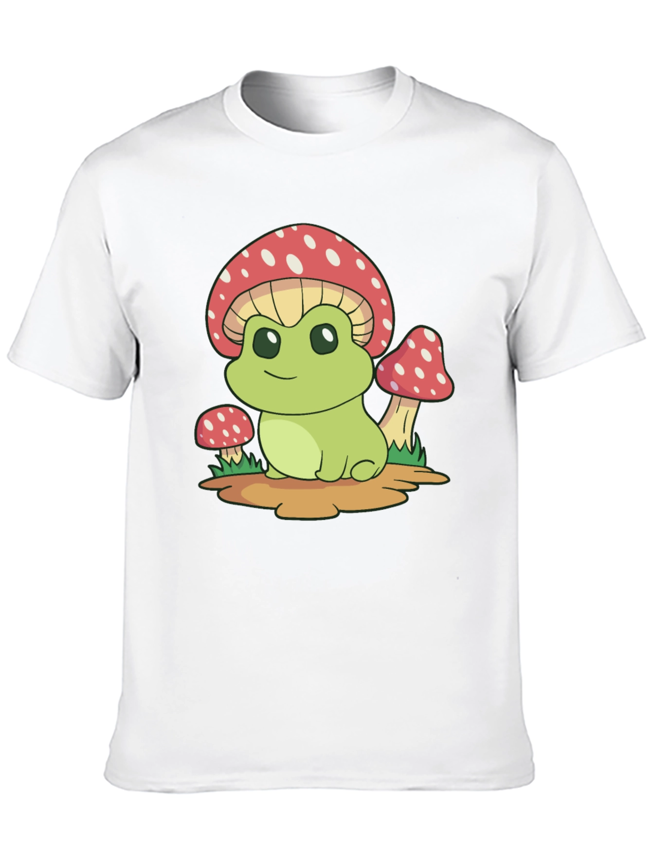 Black Frog Mushroom Graphic Tee - Black Cotton Blend view 10