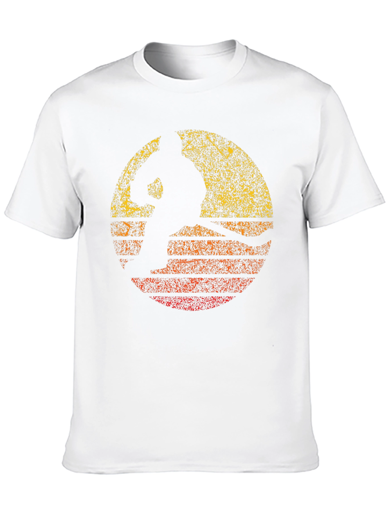 Black Retro Sunset Silhouette T-Shirt - Black view 10