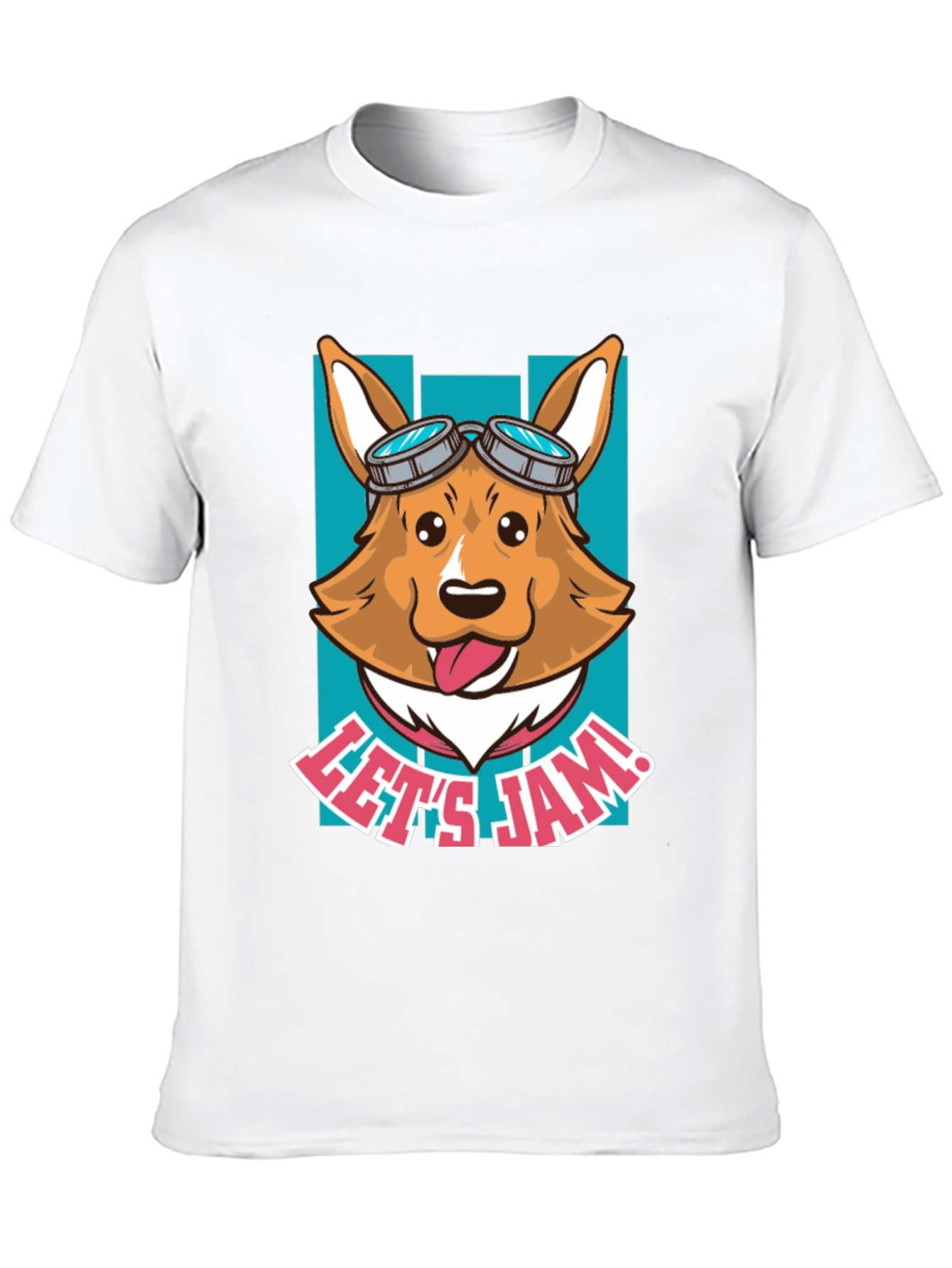Black Let's Jam Corgi T-Shirt - Funny Dog Tee view 10