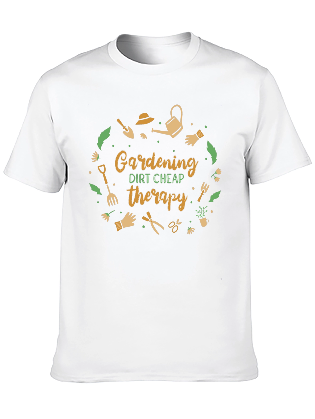 Black Gardening Therapy Graphic Tee view 10