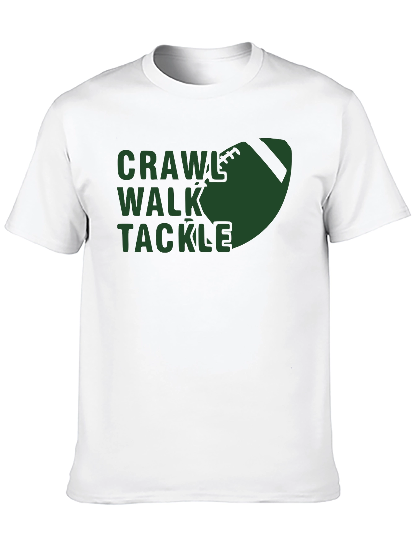 Black Crawl Walk Tackle Football T-Shirt view 10