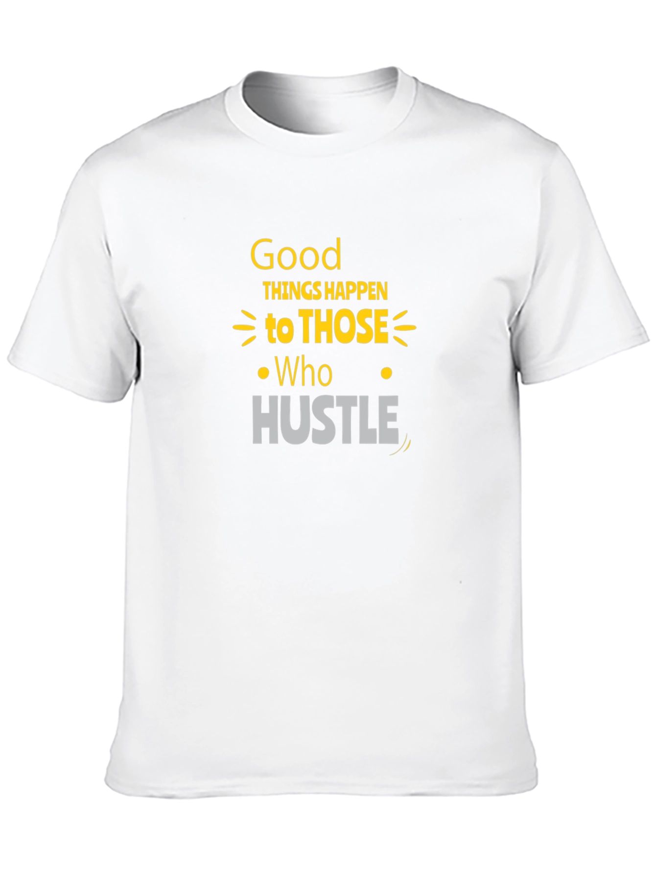 Black Good Things Happen Hustle Black Graphic Tee view 10