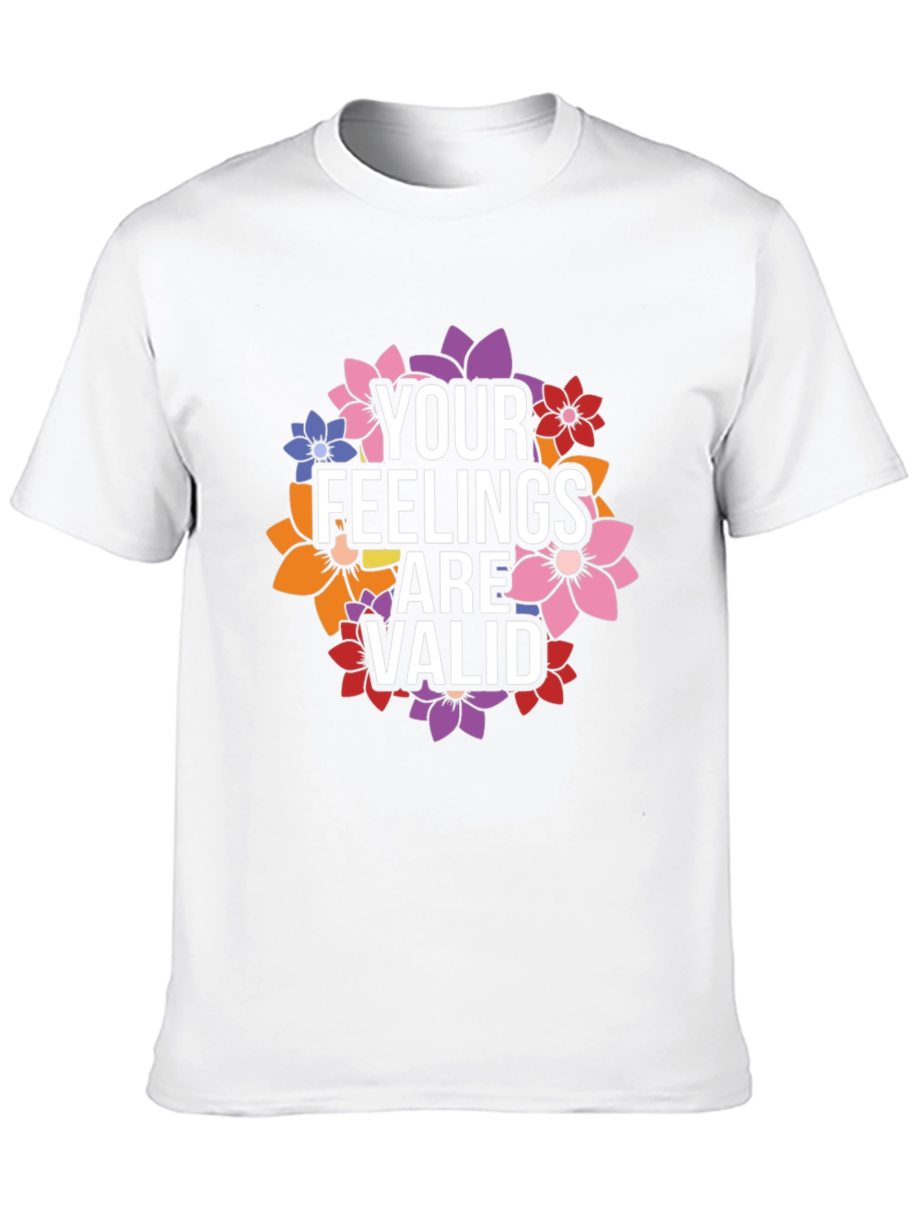 Black Feelings Valid Floral Black Graphic Tee view 10