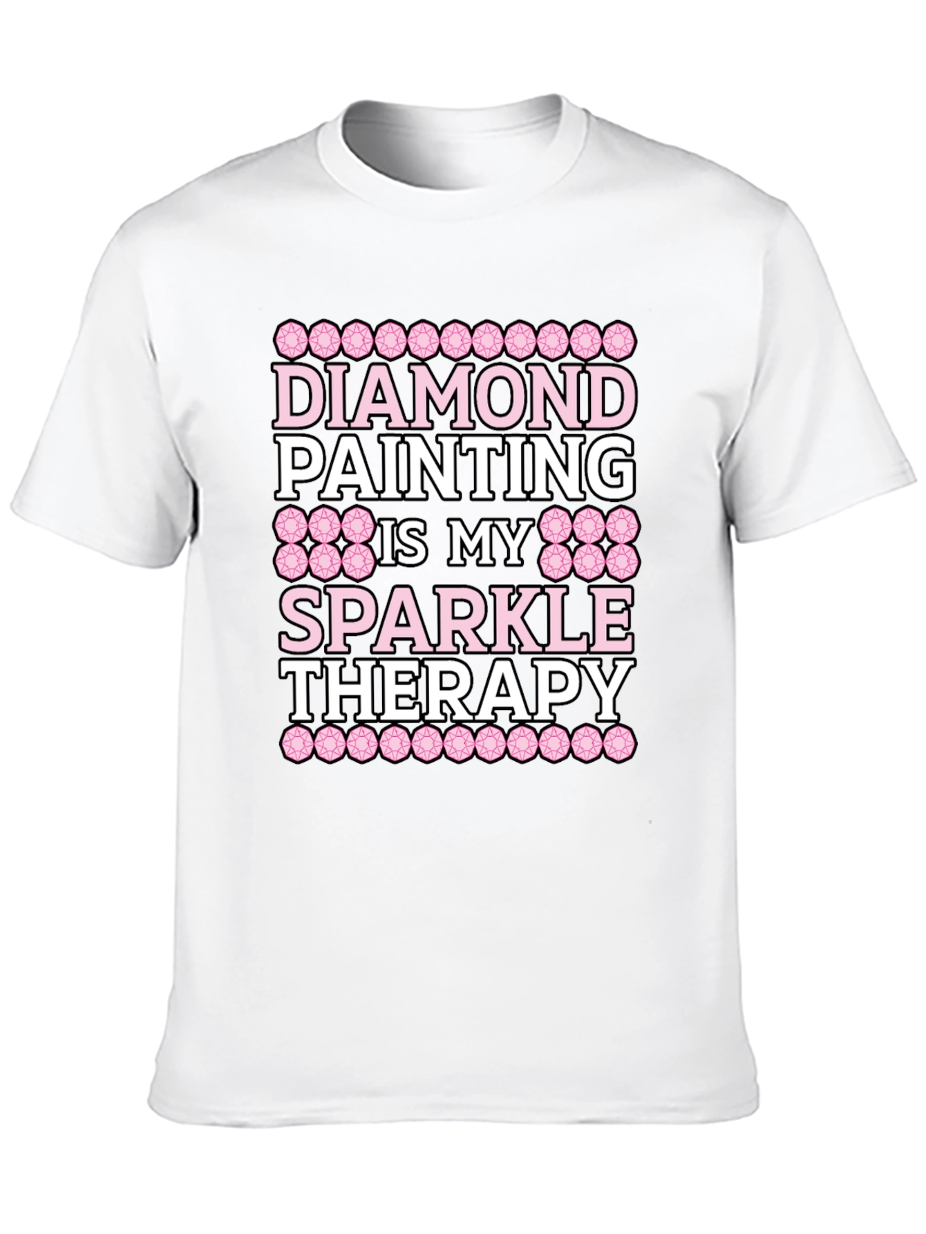 Black Diamond Painting Sparkle Therapy T-Shirt view 10