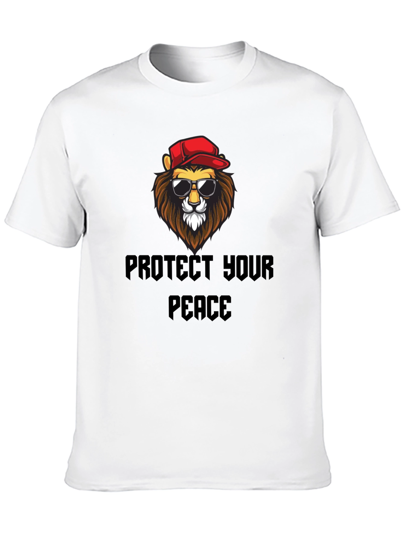 Black Protect Your Peace Lion Graphic Tee - Black view 10