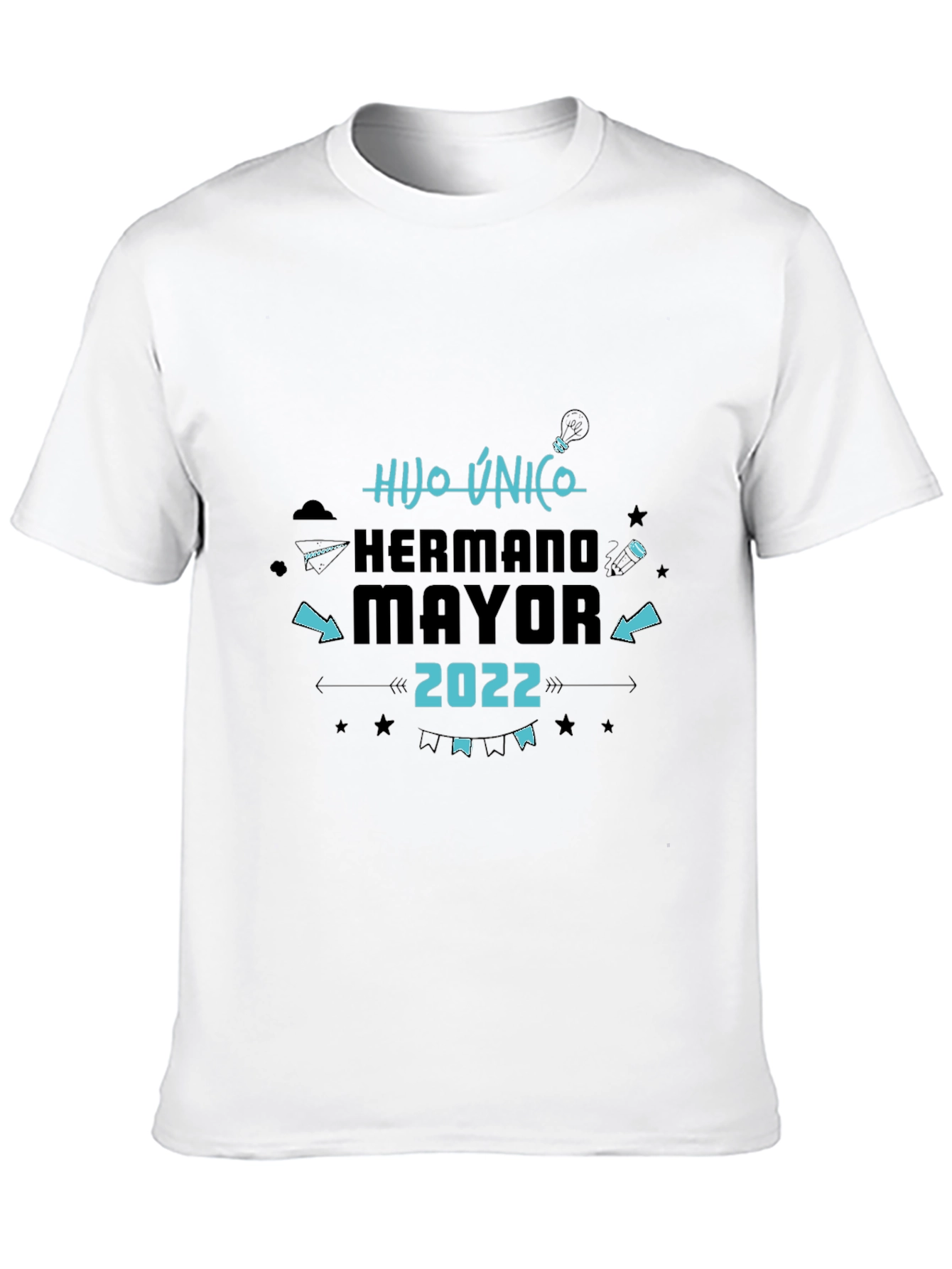 Black Hijo Unico Hermano Mayor 2022 Black T-Shirt view 10