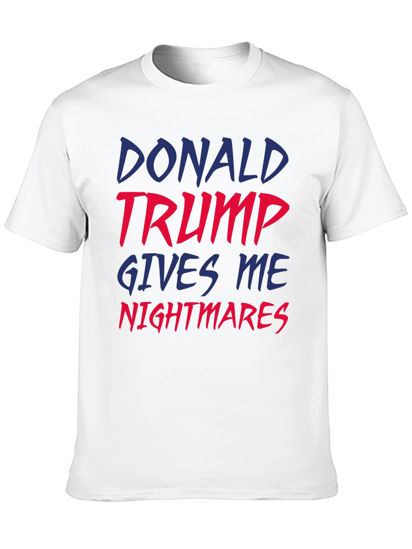 Black Donald Trump Nightmares Graphic Tee - Unisex Black T-Shirt view 10