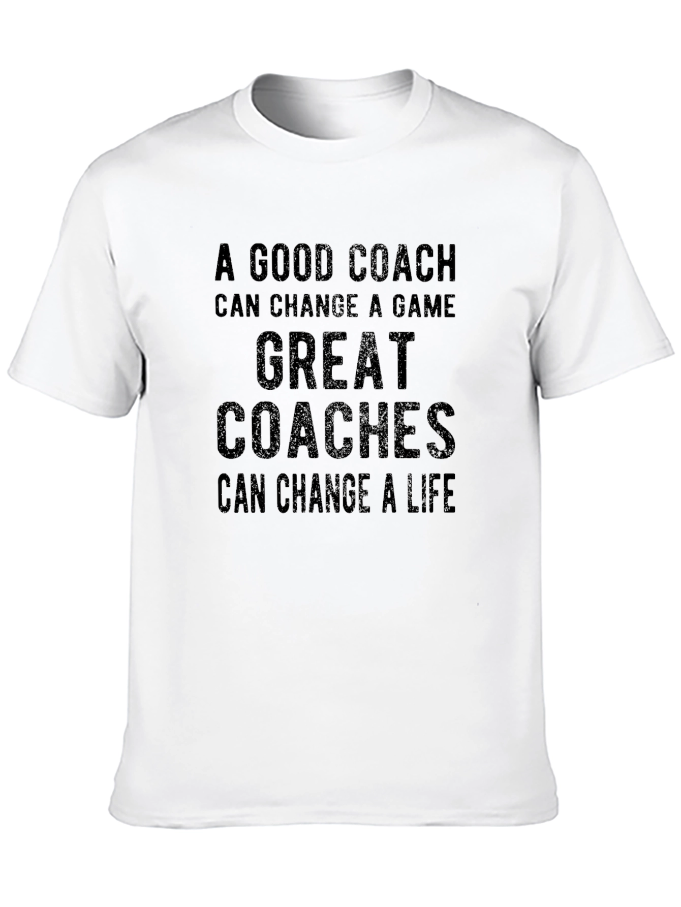Black A Good Coach Inspirational Graphic Tee view 10