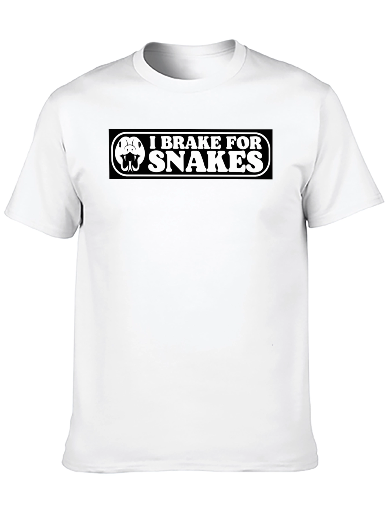 Black I Brake for Snakes T-Shirt view 10