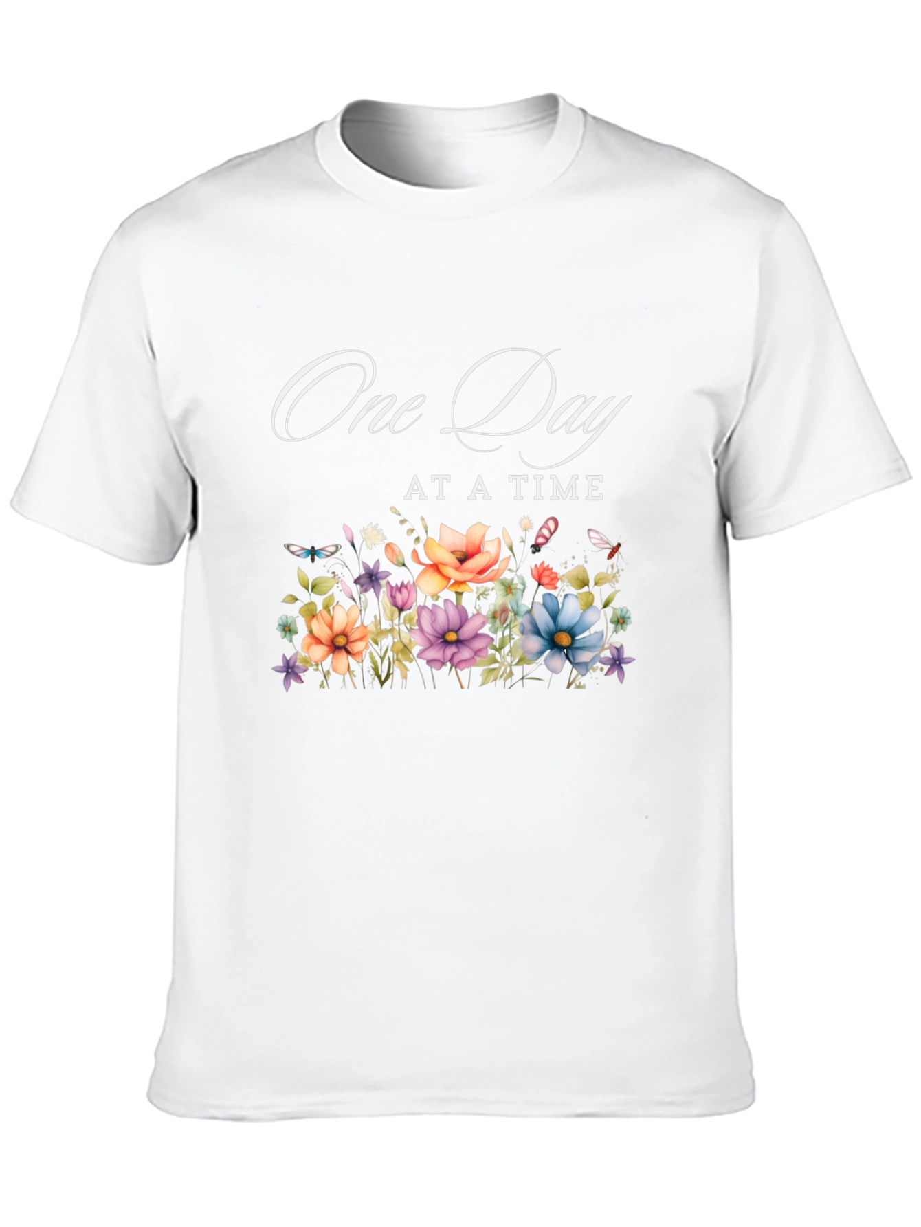 Black One Day At A Time Floral T-Shirt view 10