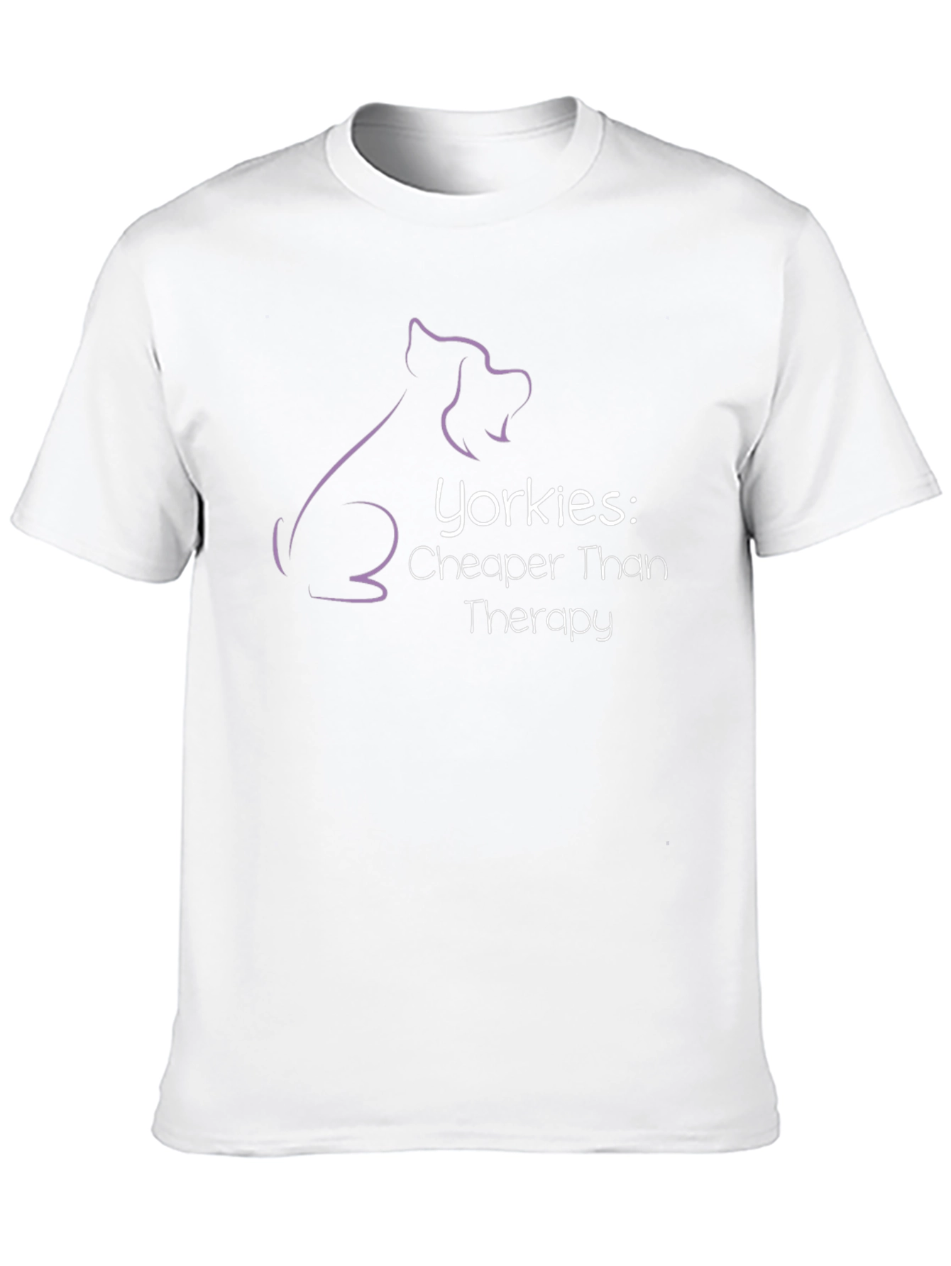 Black Yorkies Cheaper Than Therapy Black T-Shirt view 10