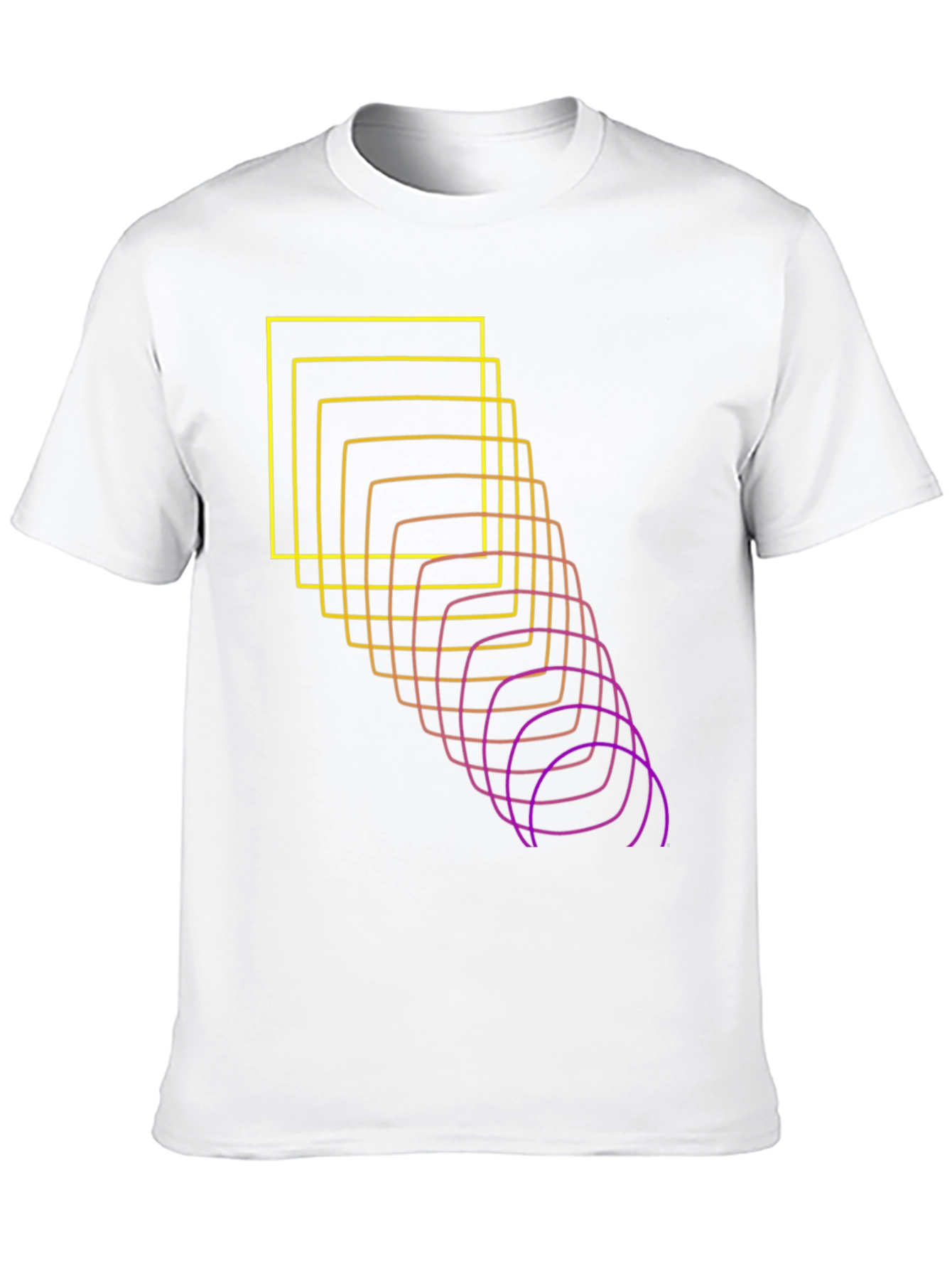 Black Abstract Squares Graphic Tee - Black view 10