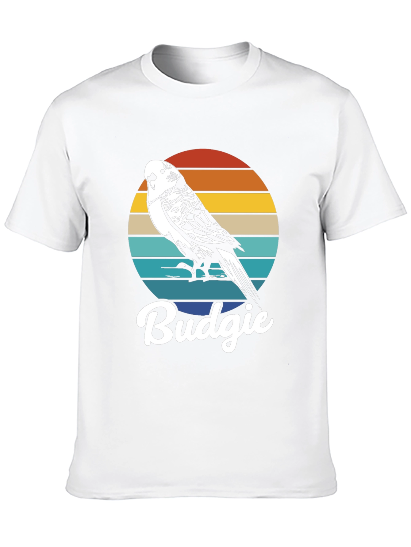 Retro Budgie T-Shirt - Vintage Bird Lover Tee - 10