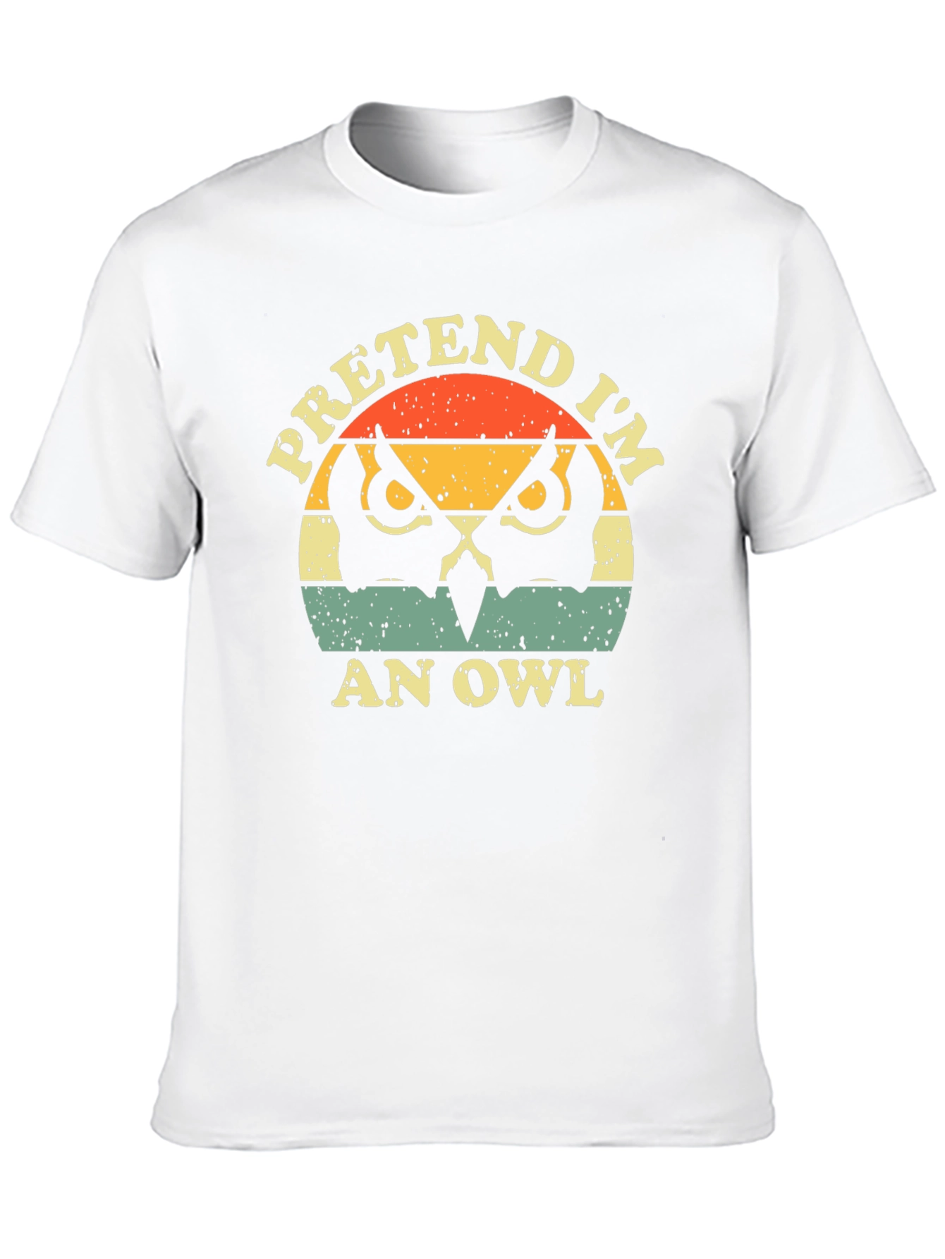 Black Pretend I'm an Owl Retro T-Shirt view 10