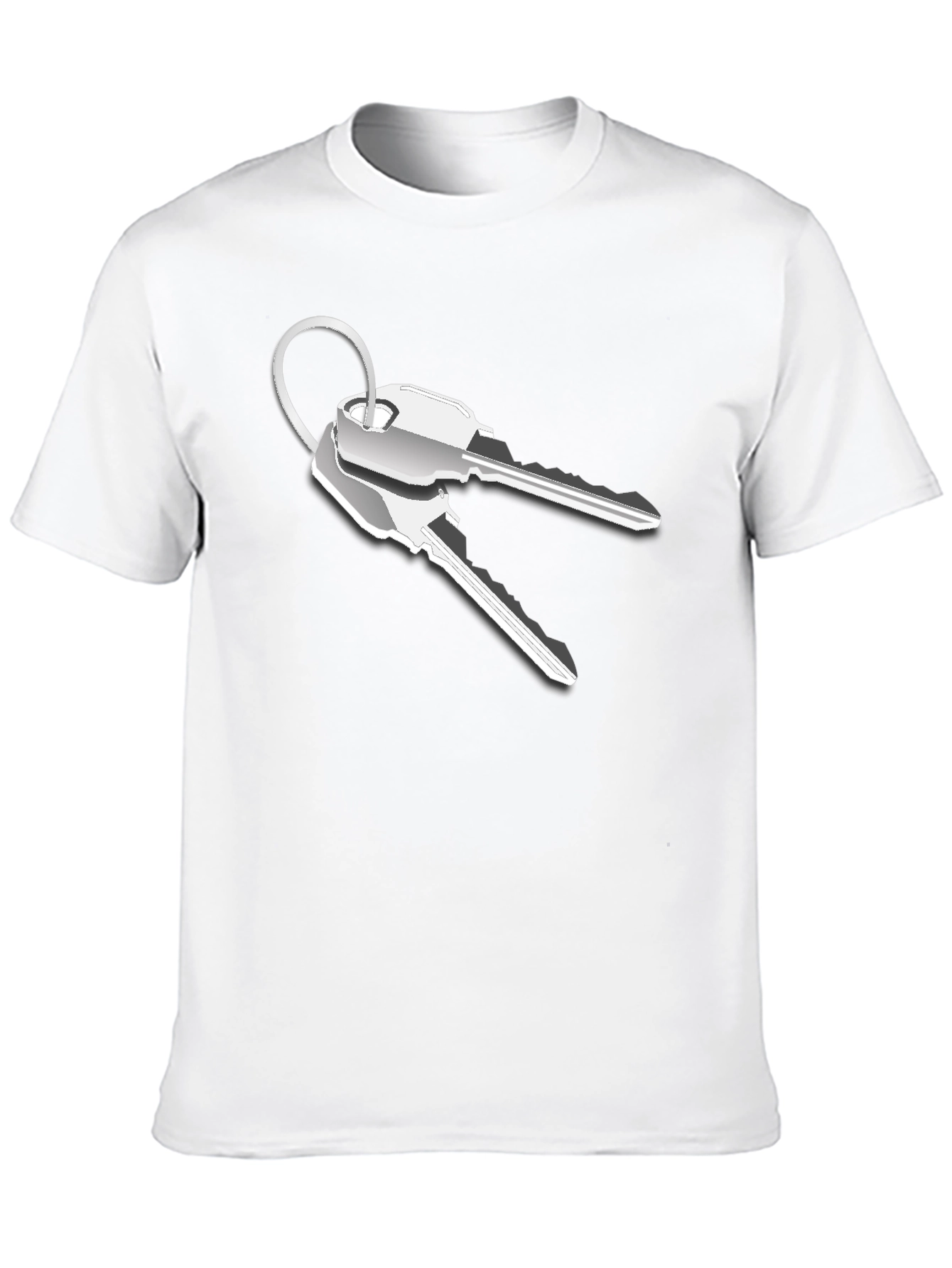 Black Novelty Keys Graphic T-Shirt - Black view 10