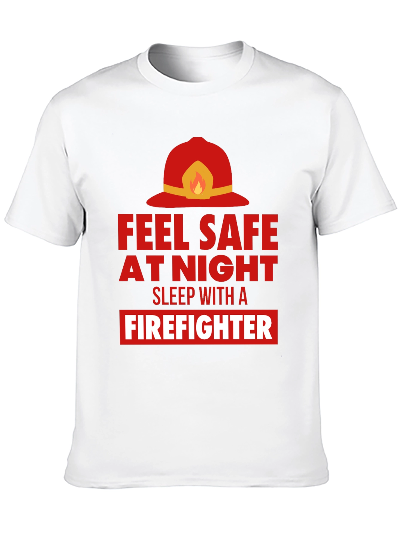 Black Feel Safe With a Firefighter Graphic Tee view 10