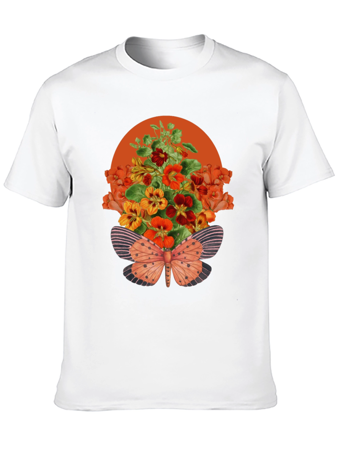 Black Floral Butterfly Graphic Tee - Stylish Unisex T-Shirt view 10