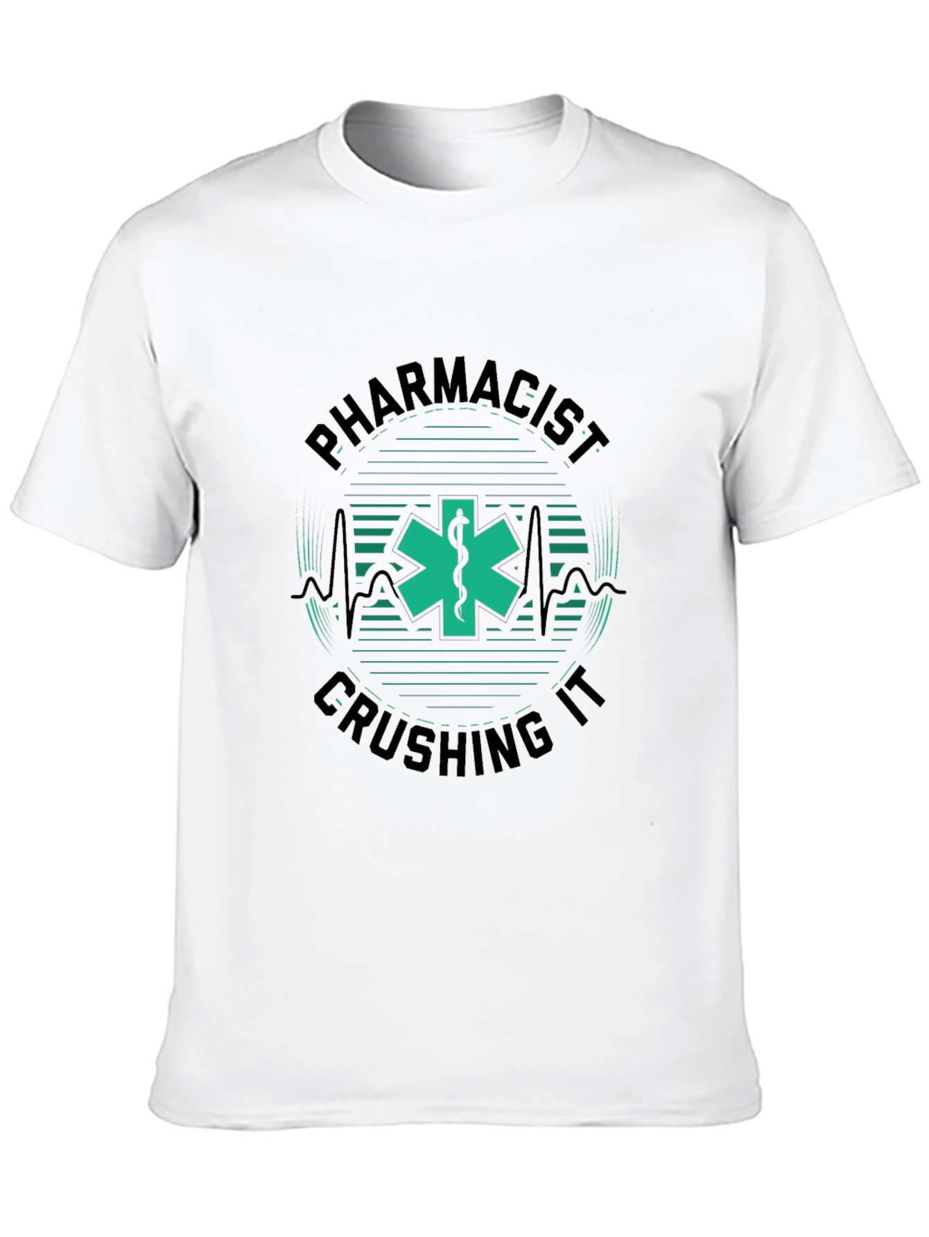 Black Pharmacist Crushing It T-Shirt - Medical Caduceus Design view 10