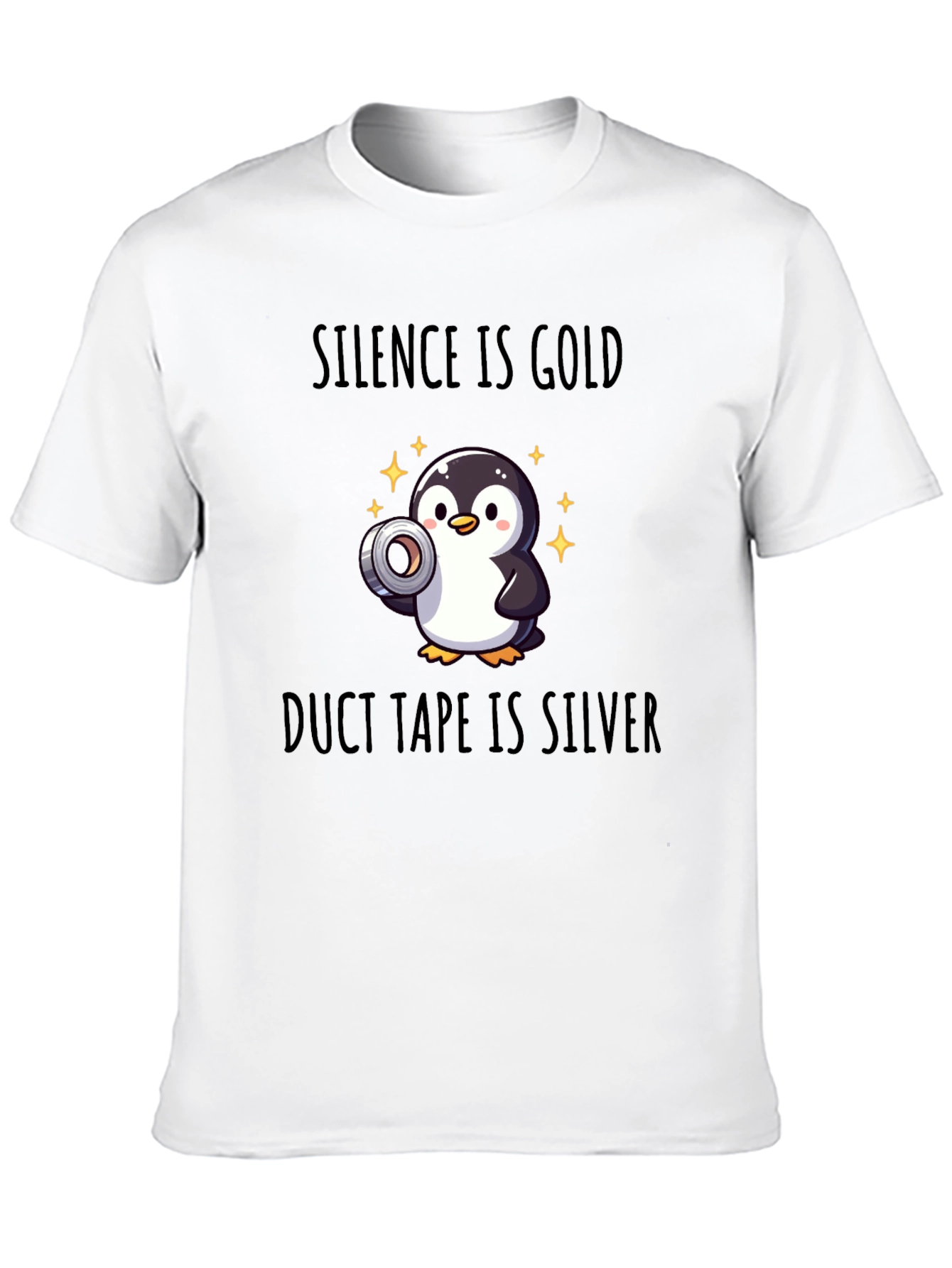 Black Silence is Gold, Duct Tape is Silver T-Shirt view 10