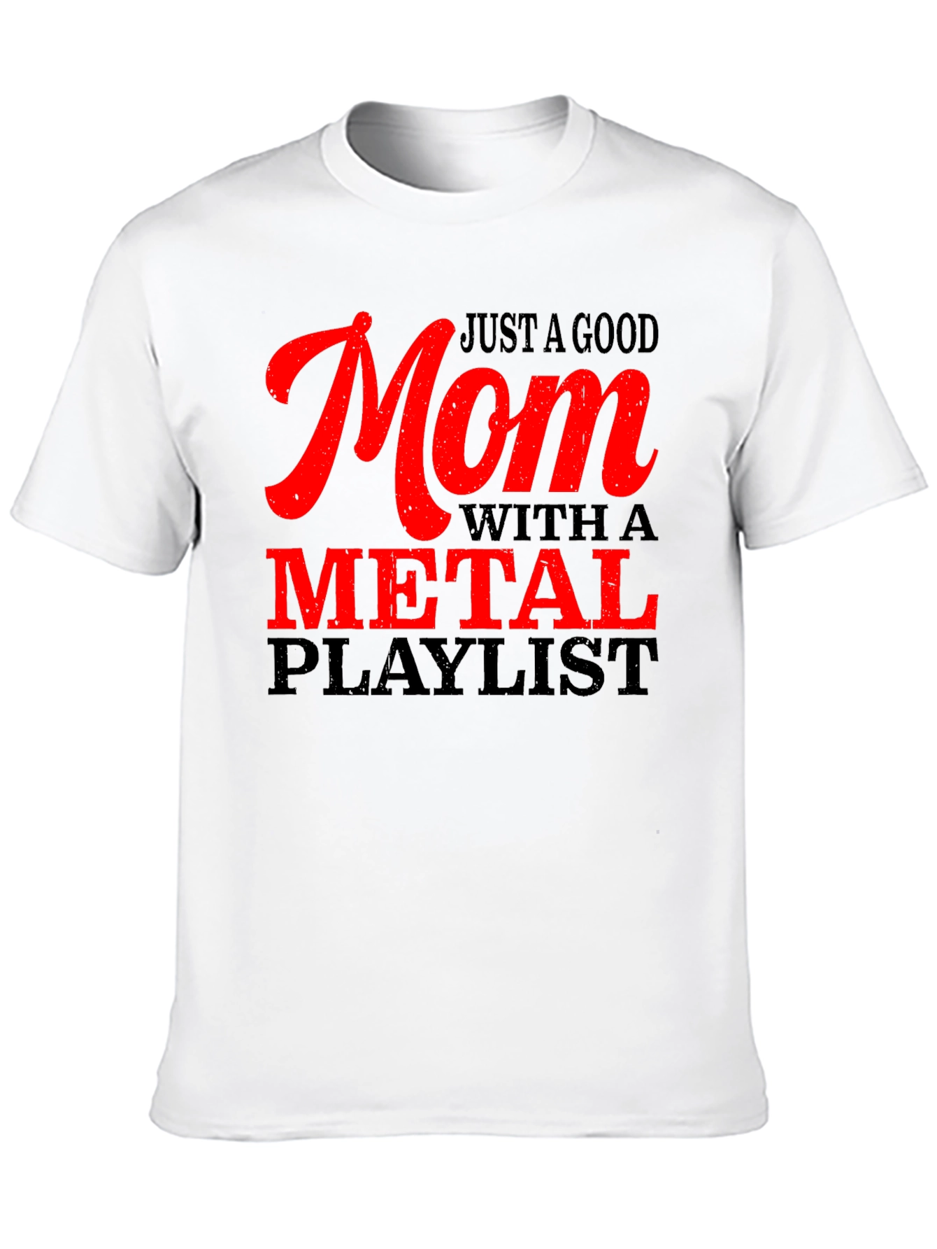 Black Mom Metal Playlist T-Shirt - Music Lover Tee view 10