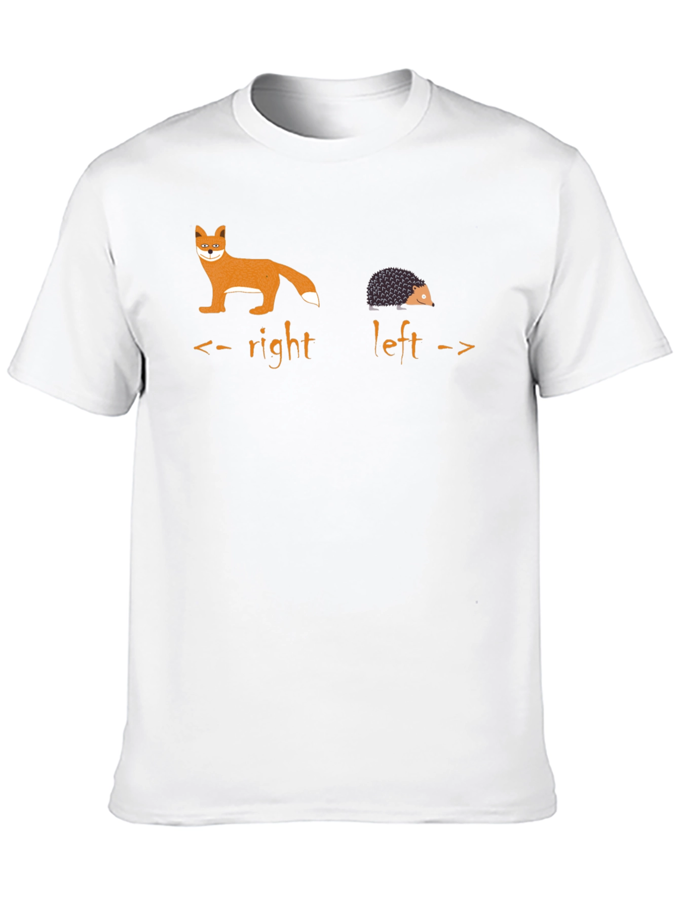 Black Fox Hedgehog Directional Graphic T-Shirt view 10