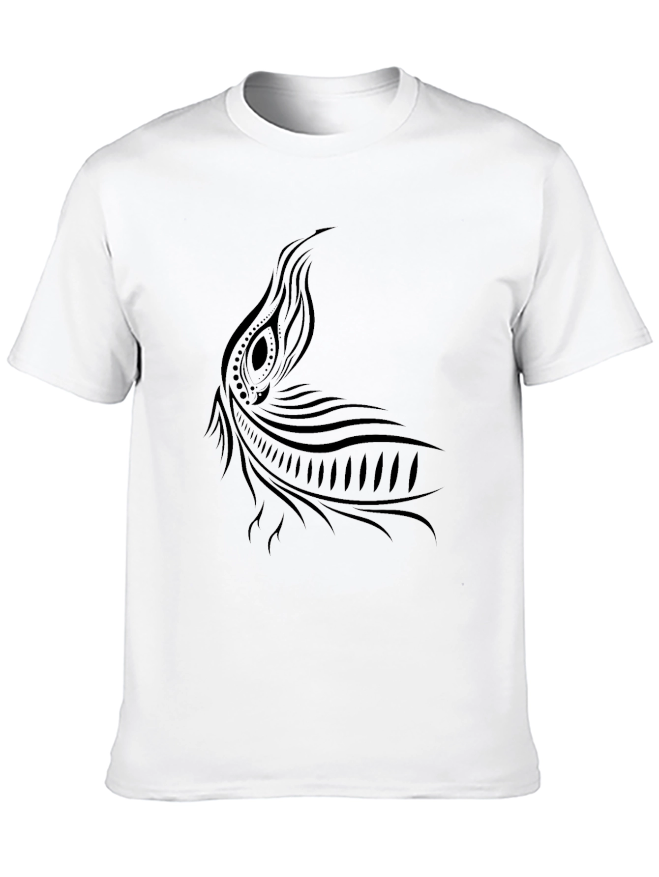 Black Tribal Tattoo Graphic Black T-Shirt view 10