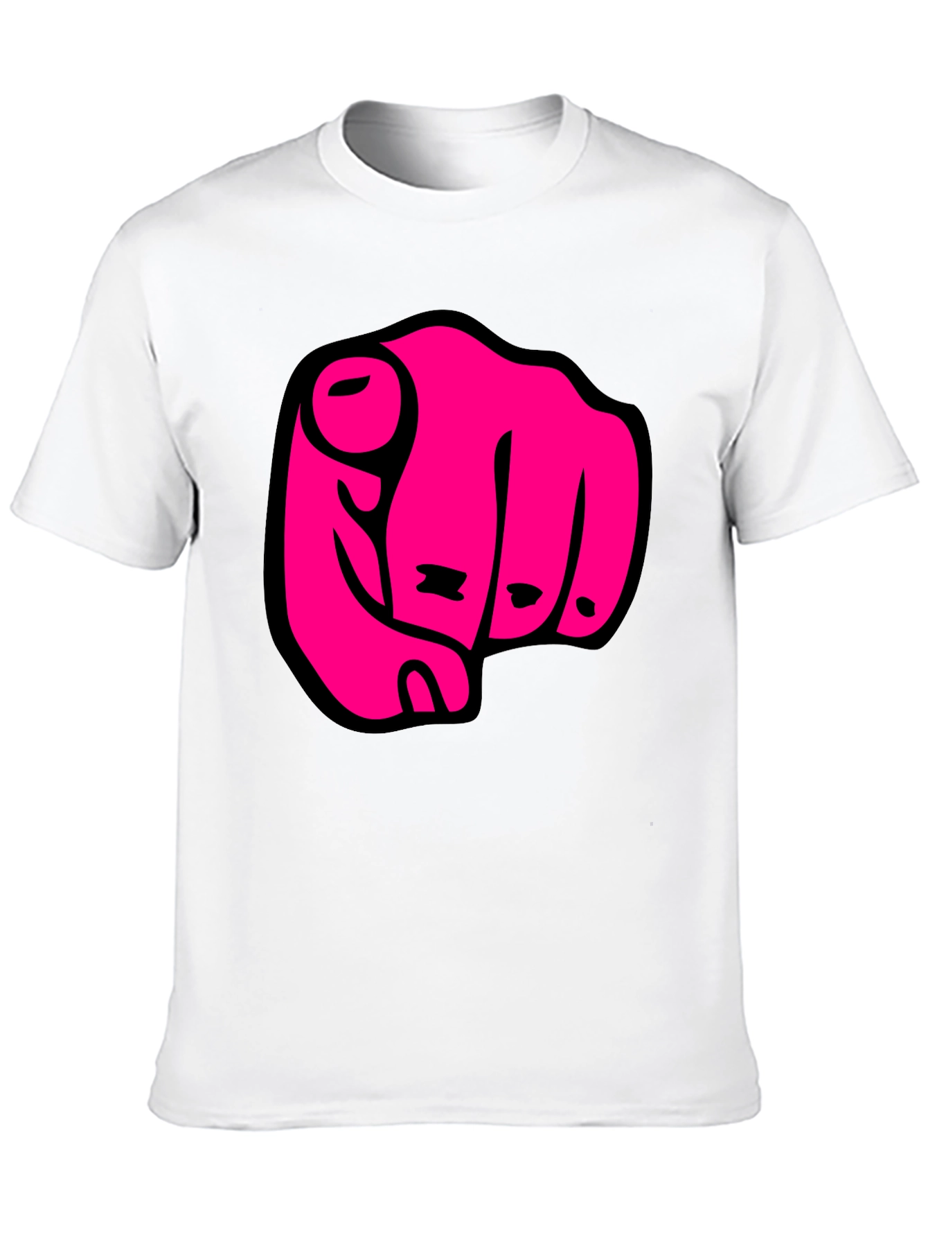 Black Novelty Pointing Finger Graphic Tee - Black view 10