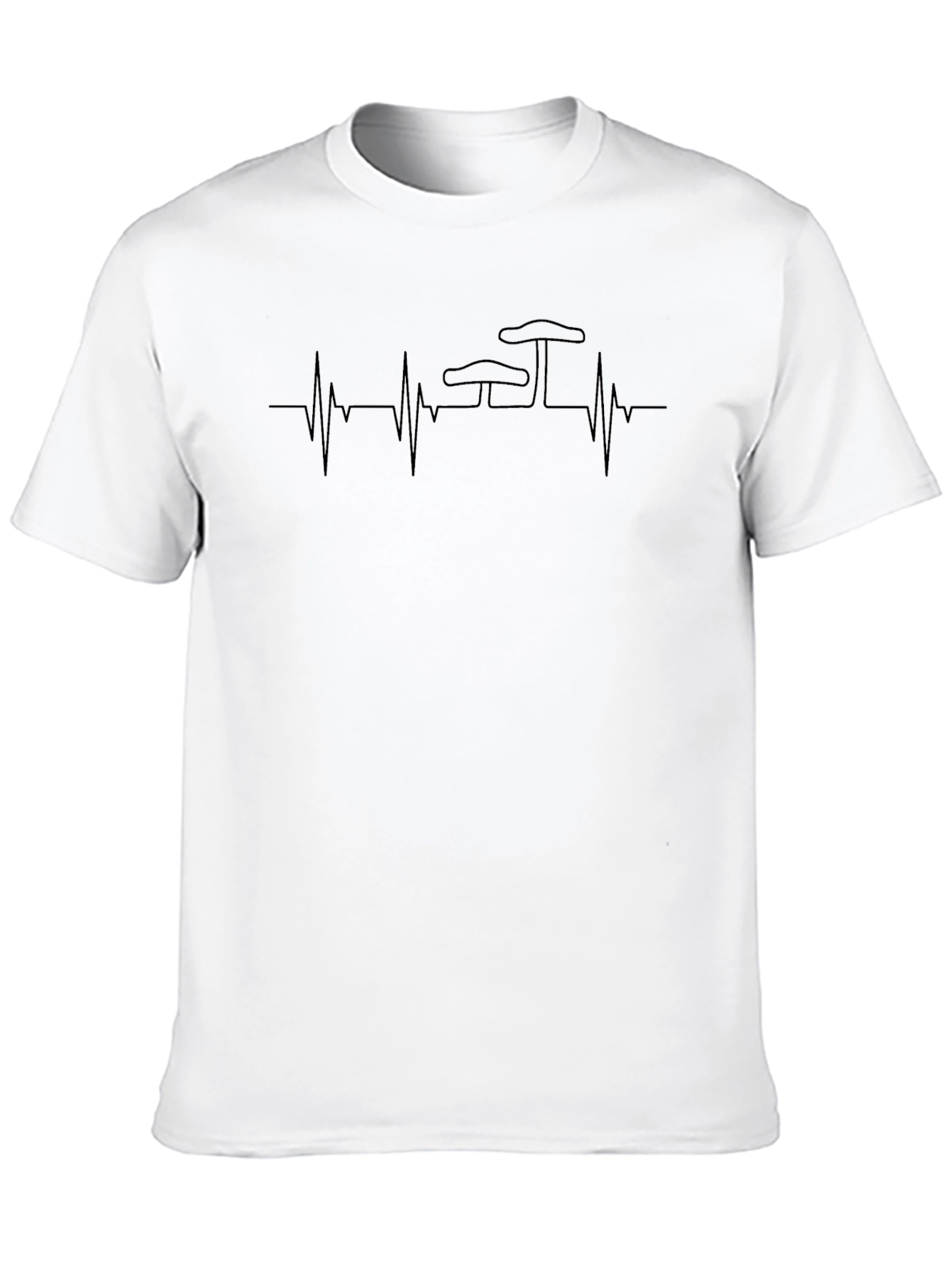 Black Mushroom Heartbeat T-Shirt view 10
