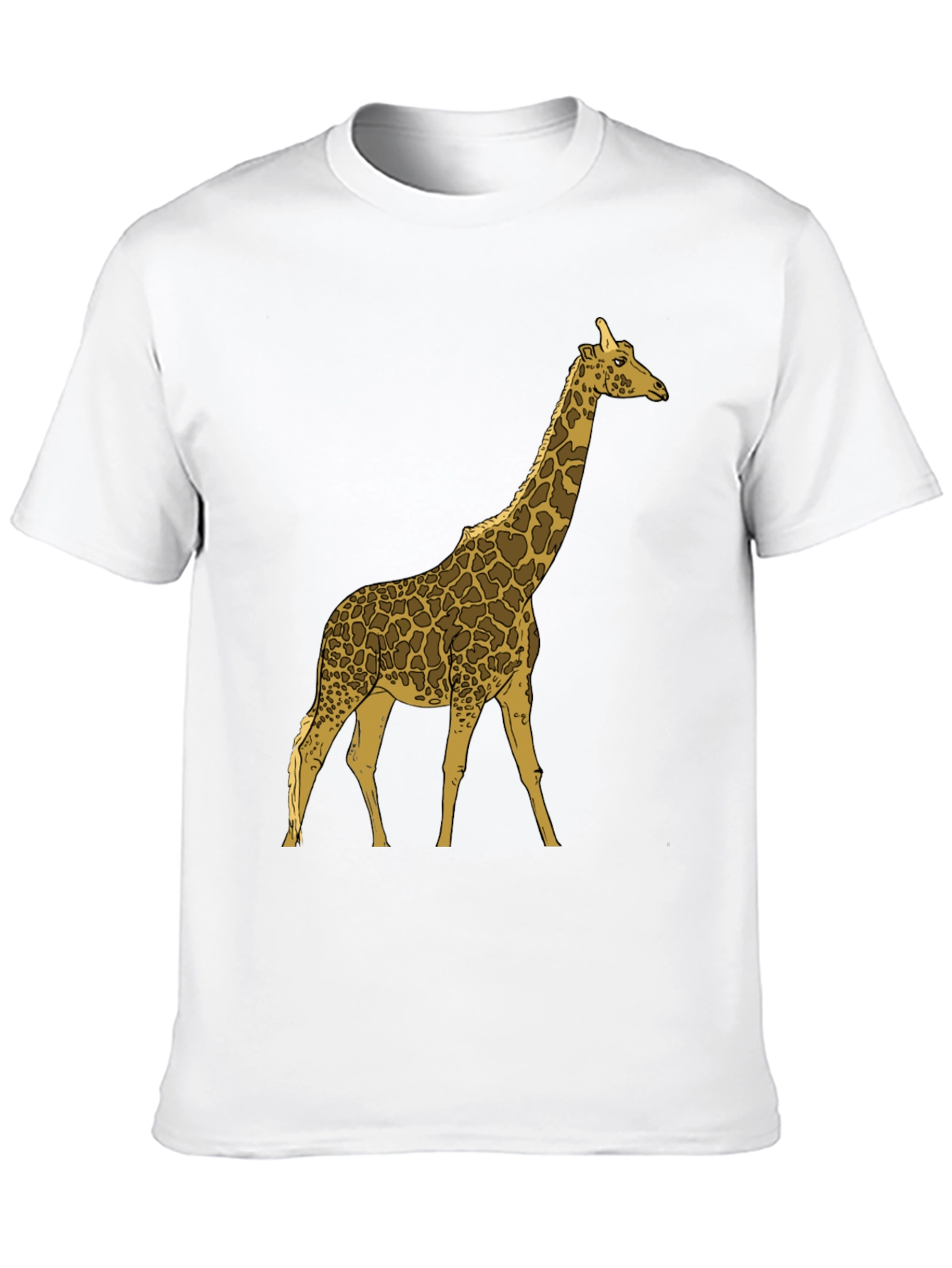 Black Giraffe Graphic Print Black Crew Neck T-Shirt view 10