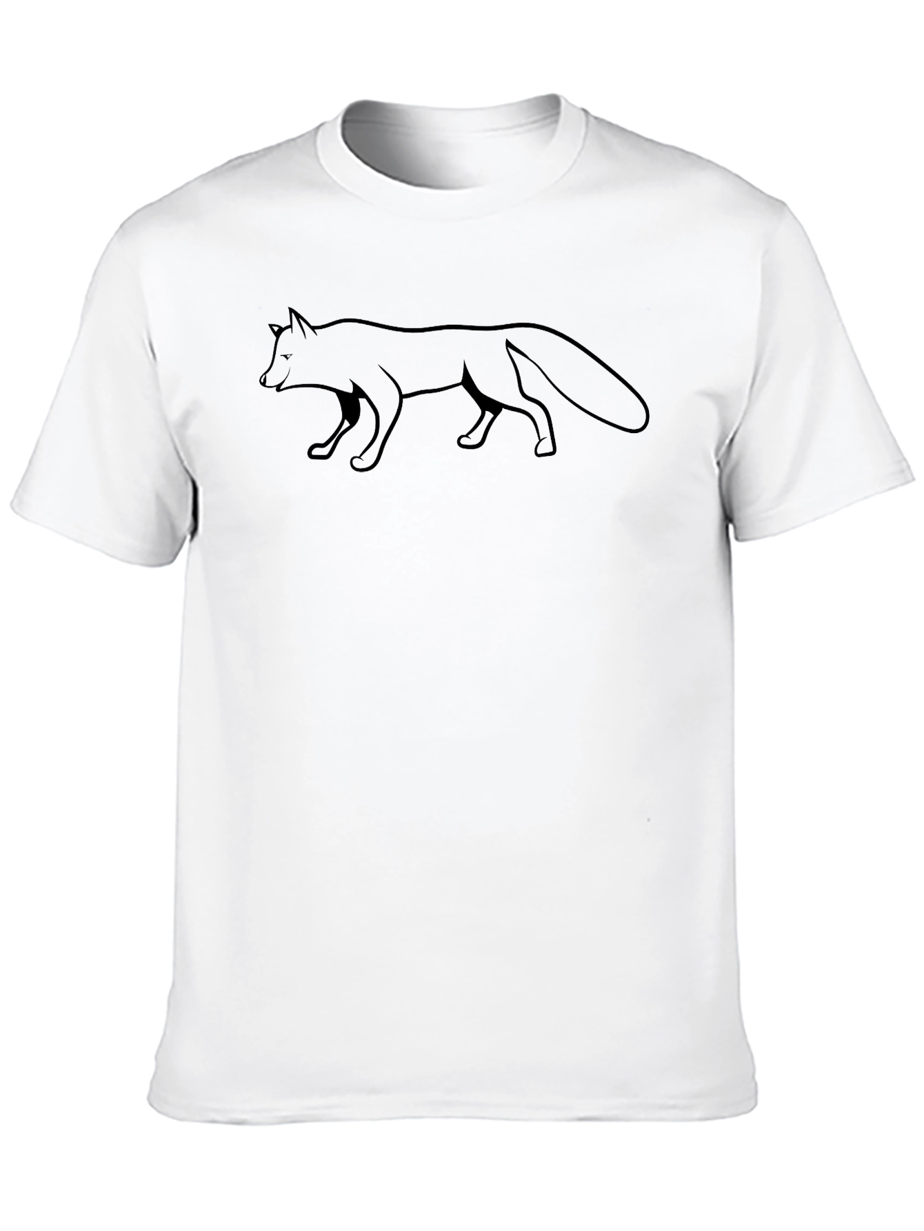 Black Men's Black Fox Graphic T-Shirt - Casual Style view 10
