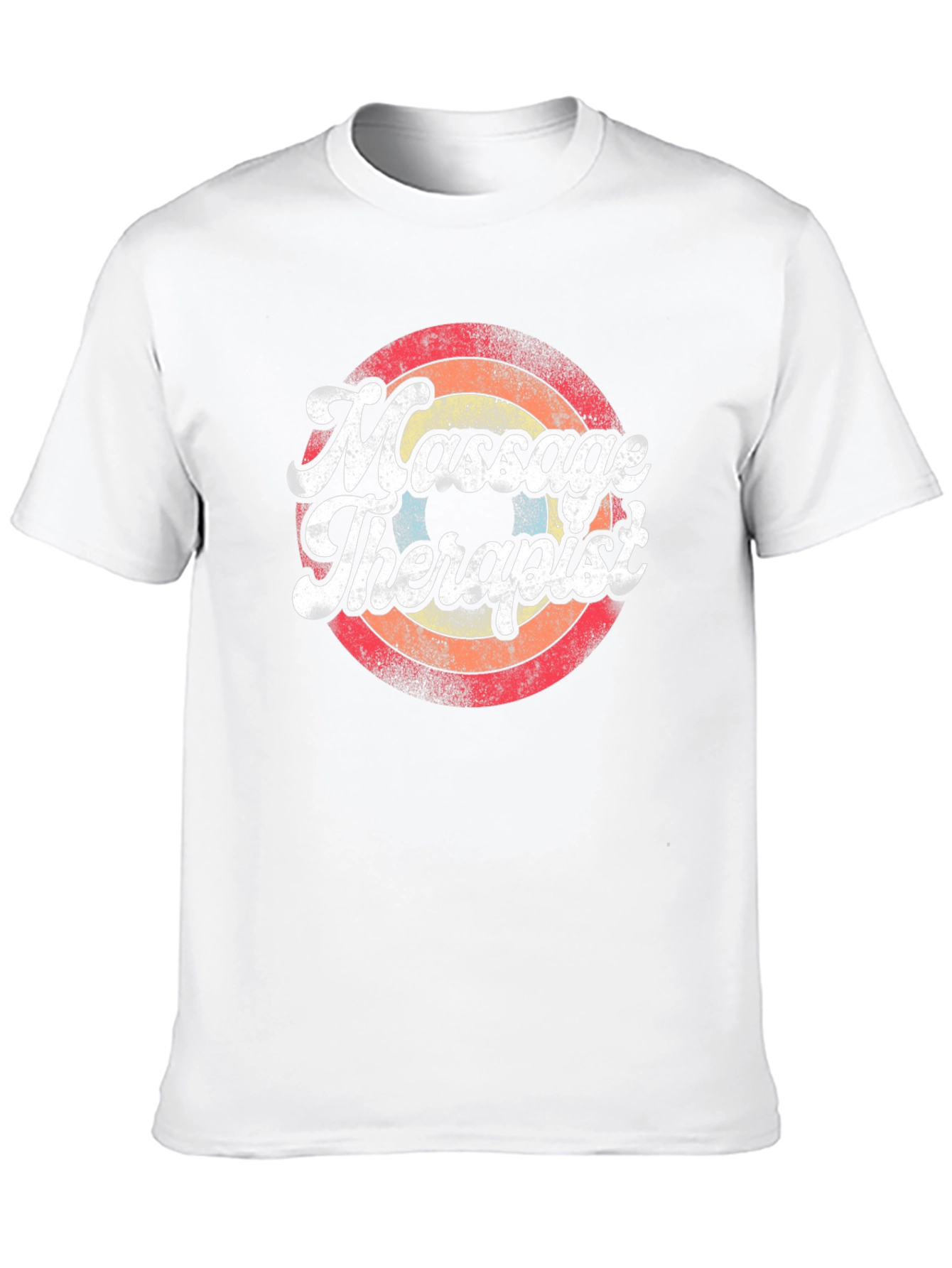 Black Massage Therapist Vintage Style Graphic T-Shirt view 10