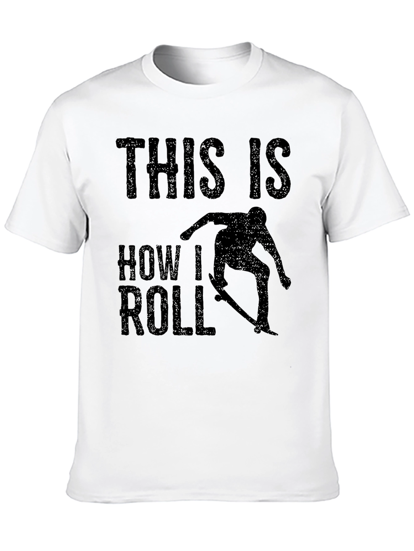 Black This Is How I Roll Skateboarder Graphic Tee view 10