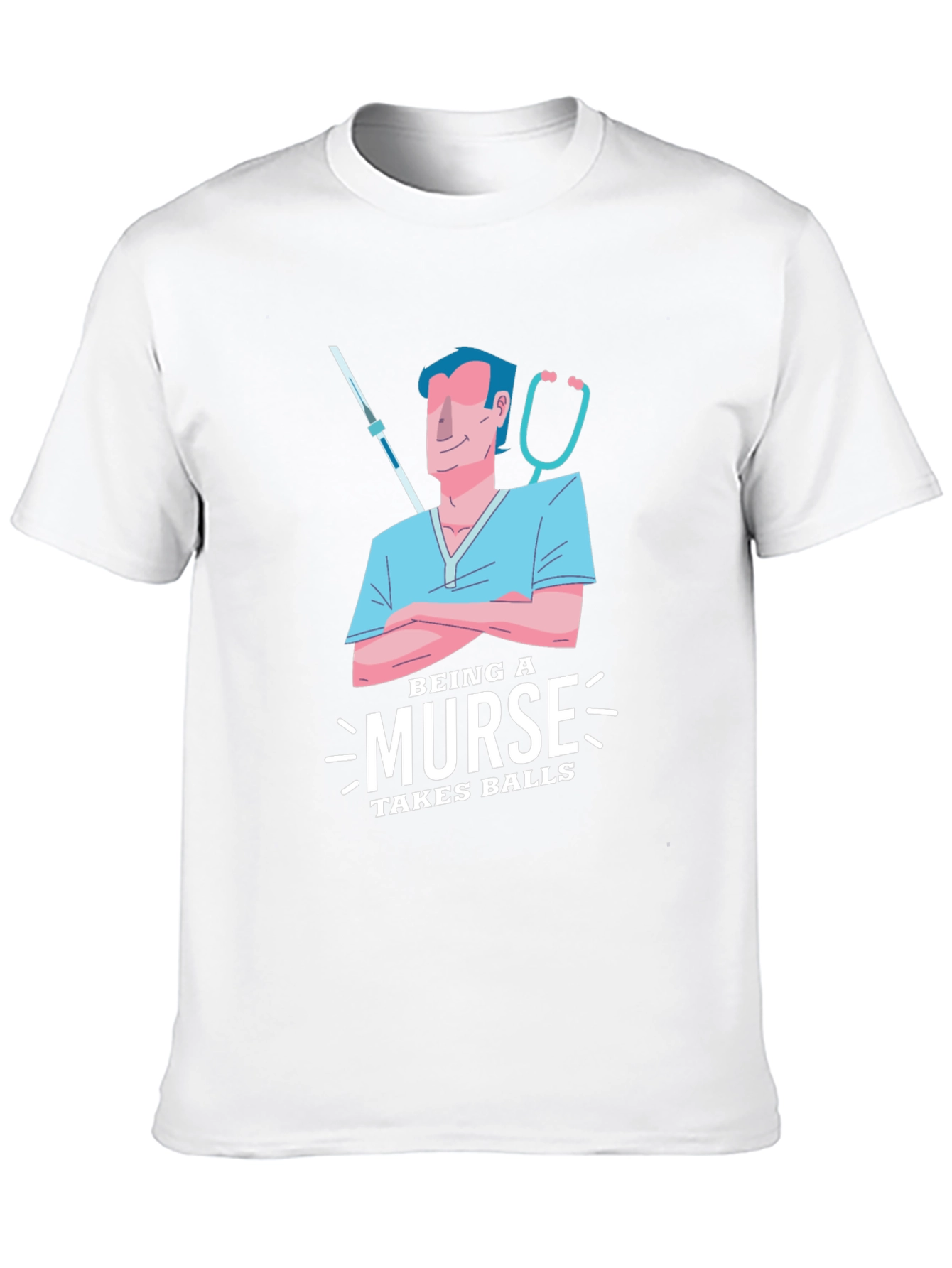 Black Nurse Humor T-Shirt - "Takes Balls" Graphic Tee view 10