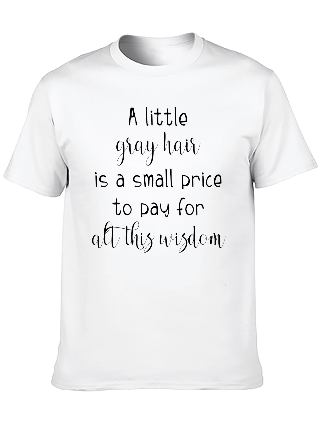 Black Wisdom Graphic T-Shirt - A Little Gray Hair view 10