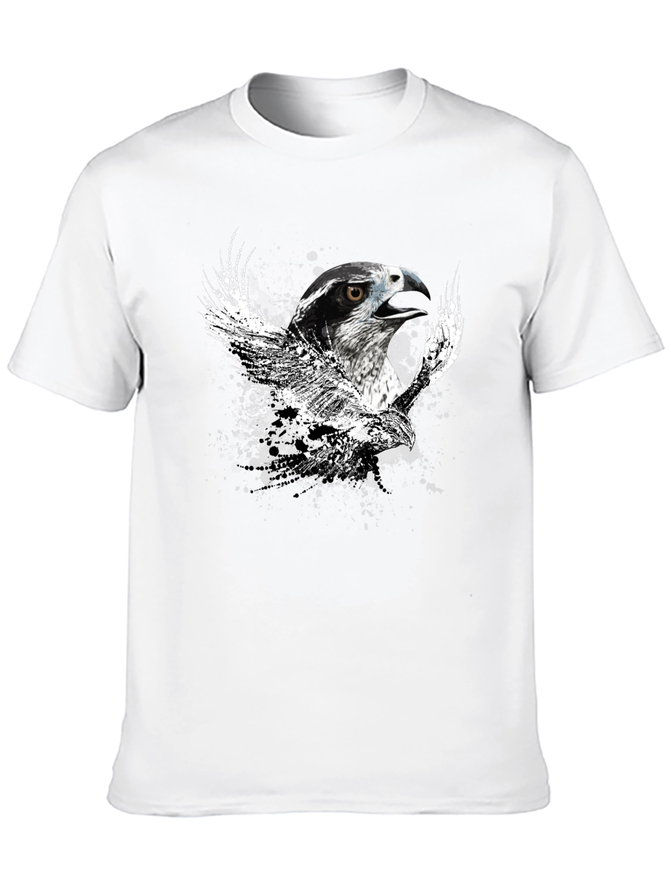 Black Black T-Shirt with Eagle Graphic view 10