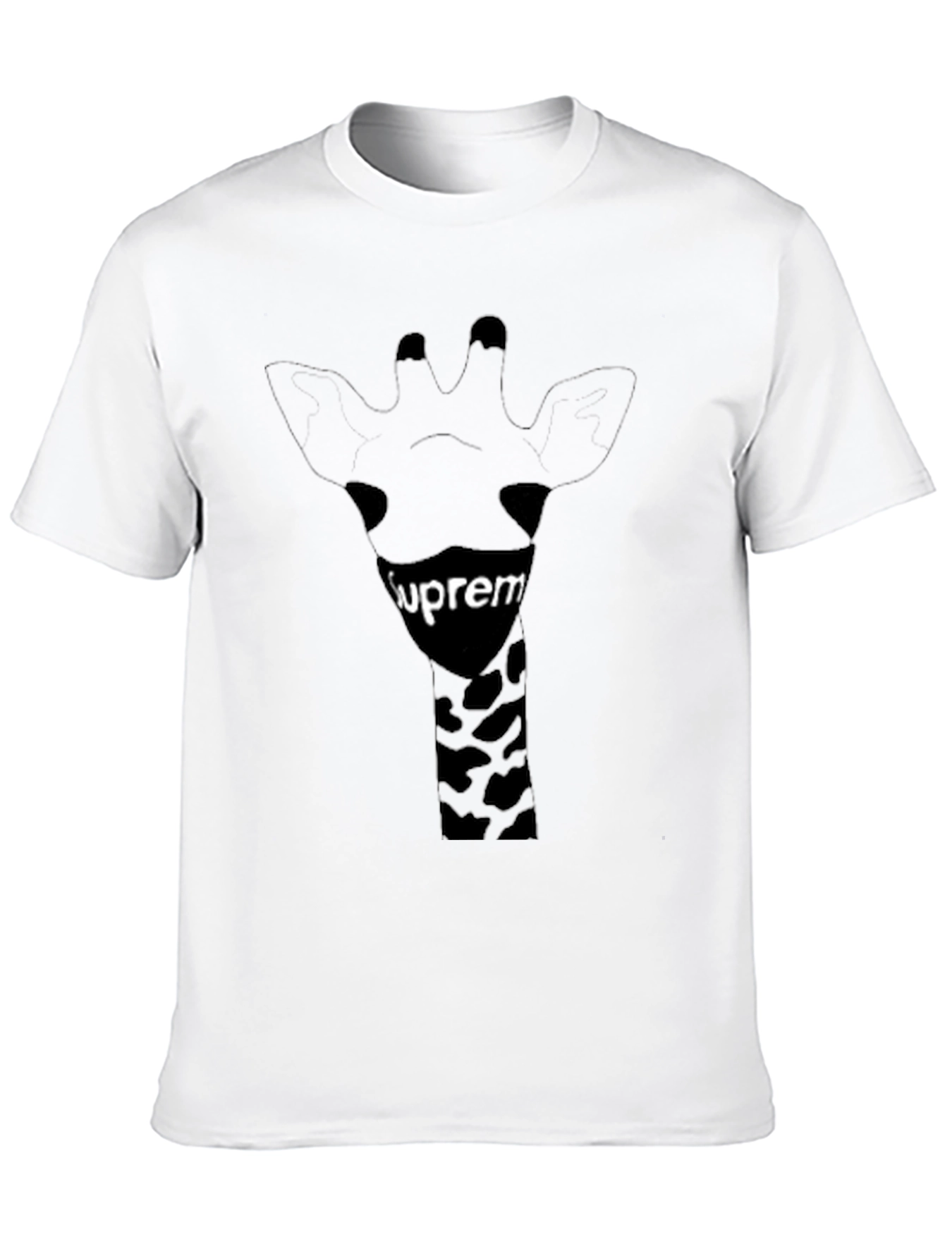 Black Giraffe Supreme Tee - Modern Graphic Print T-Shirt view 10