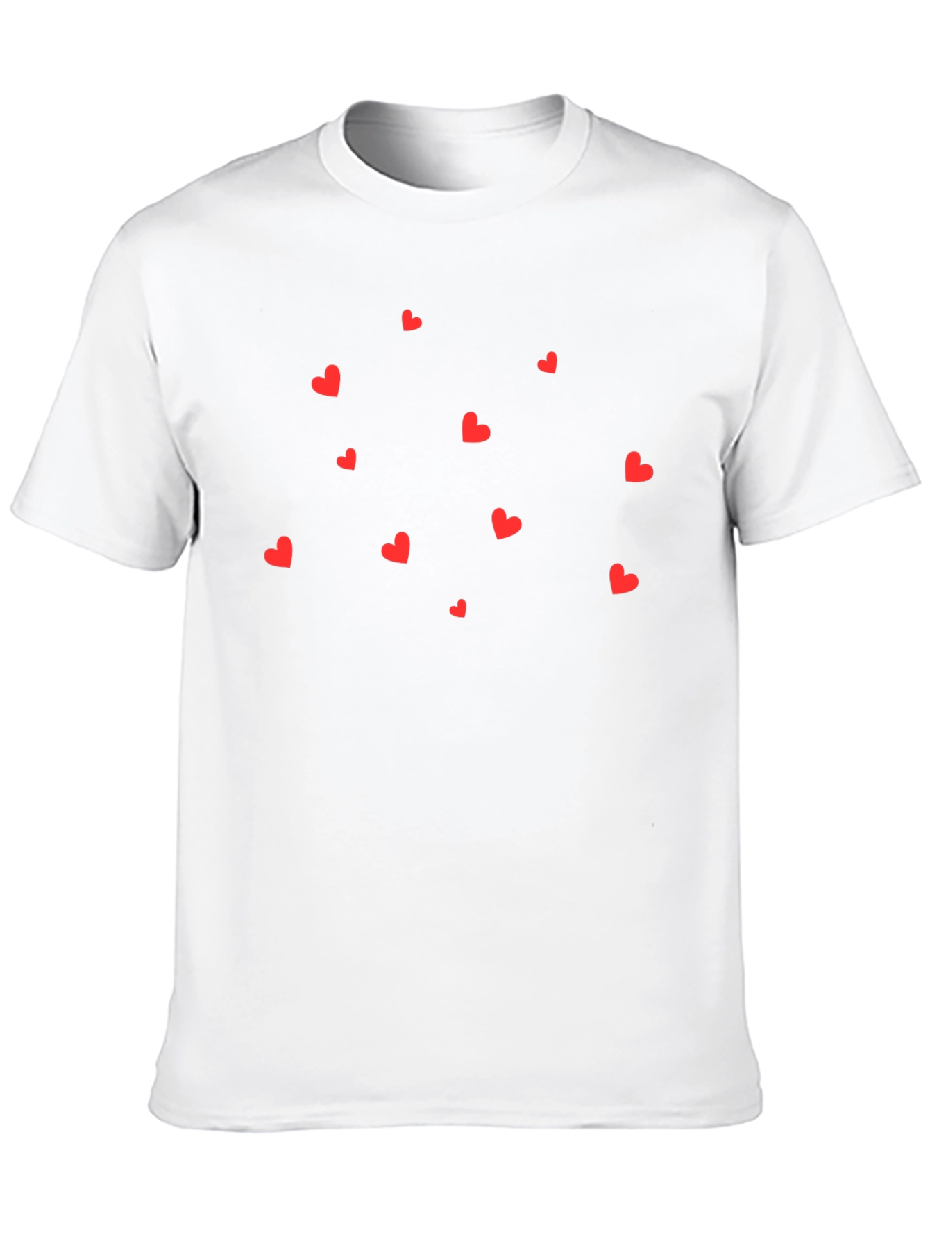 Black Black T-Shirt with Red Hearts view 10