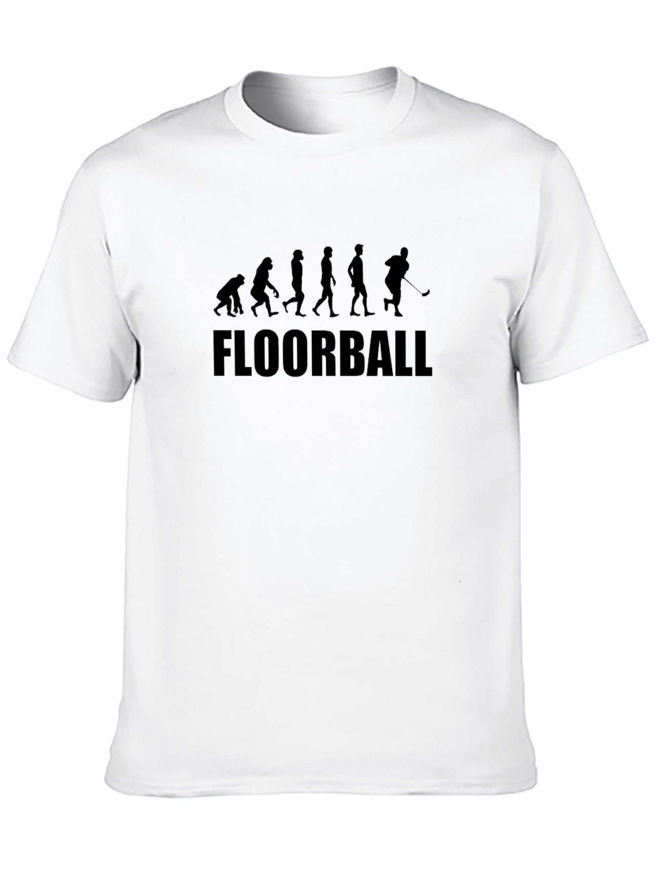 Black Evolution of Floorball Black T-Shirt view 10