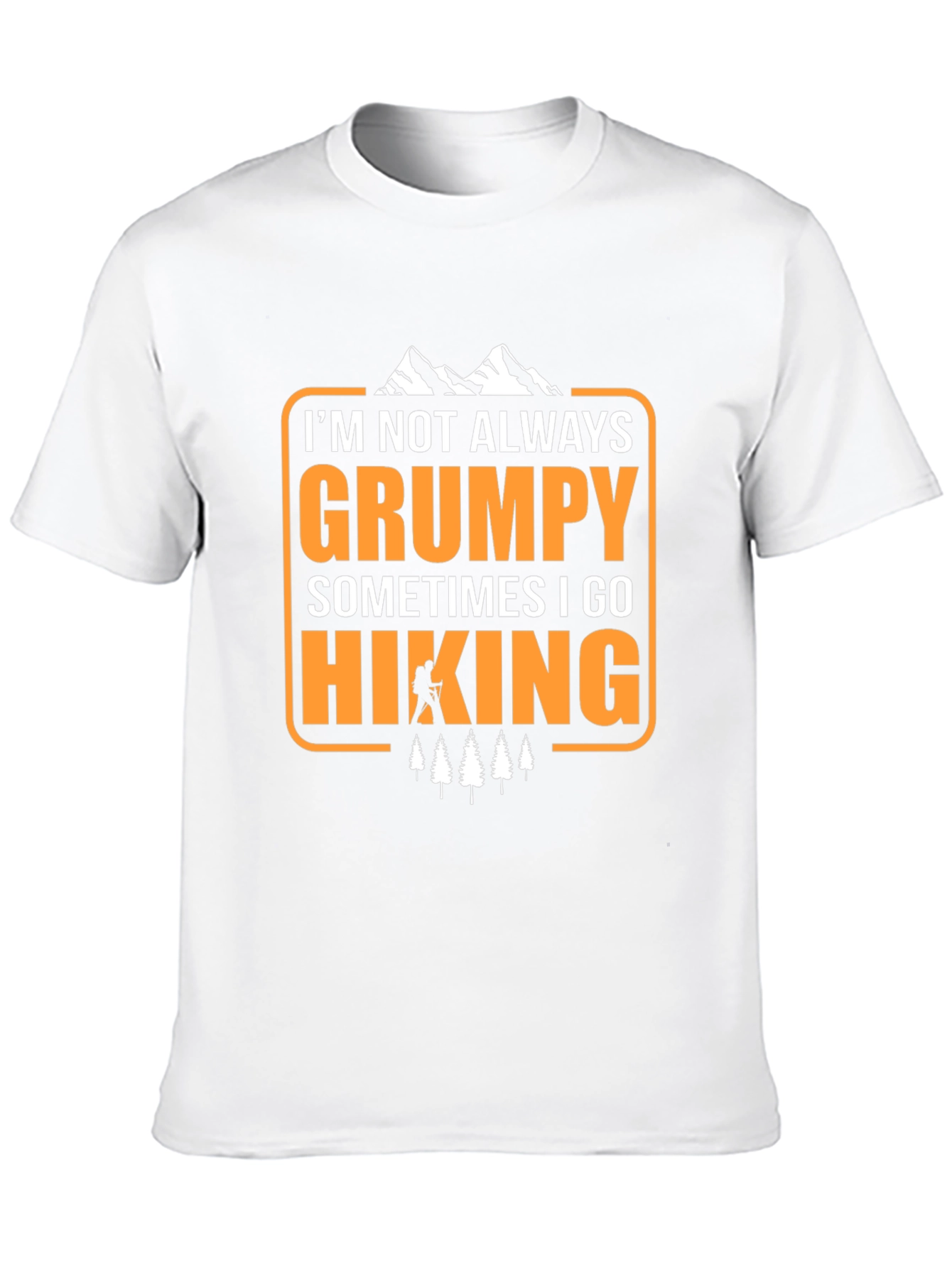 Black Grumpy Hiking T-Shirt - Funny Outdoor Adventure Tee view 10
