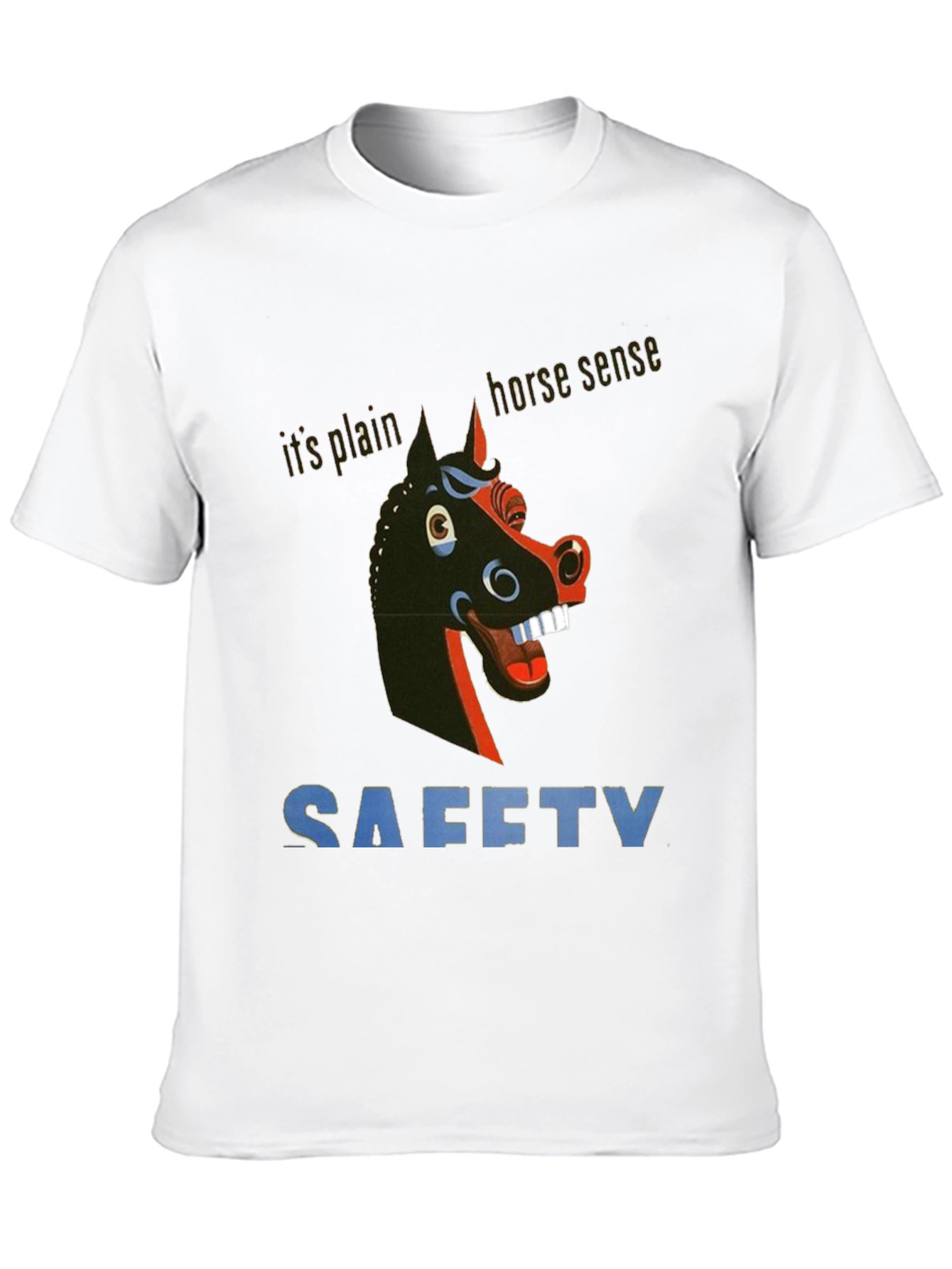 Black Horse Sense Safety Graphic Tee - Quirky & Unique! view 10
