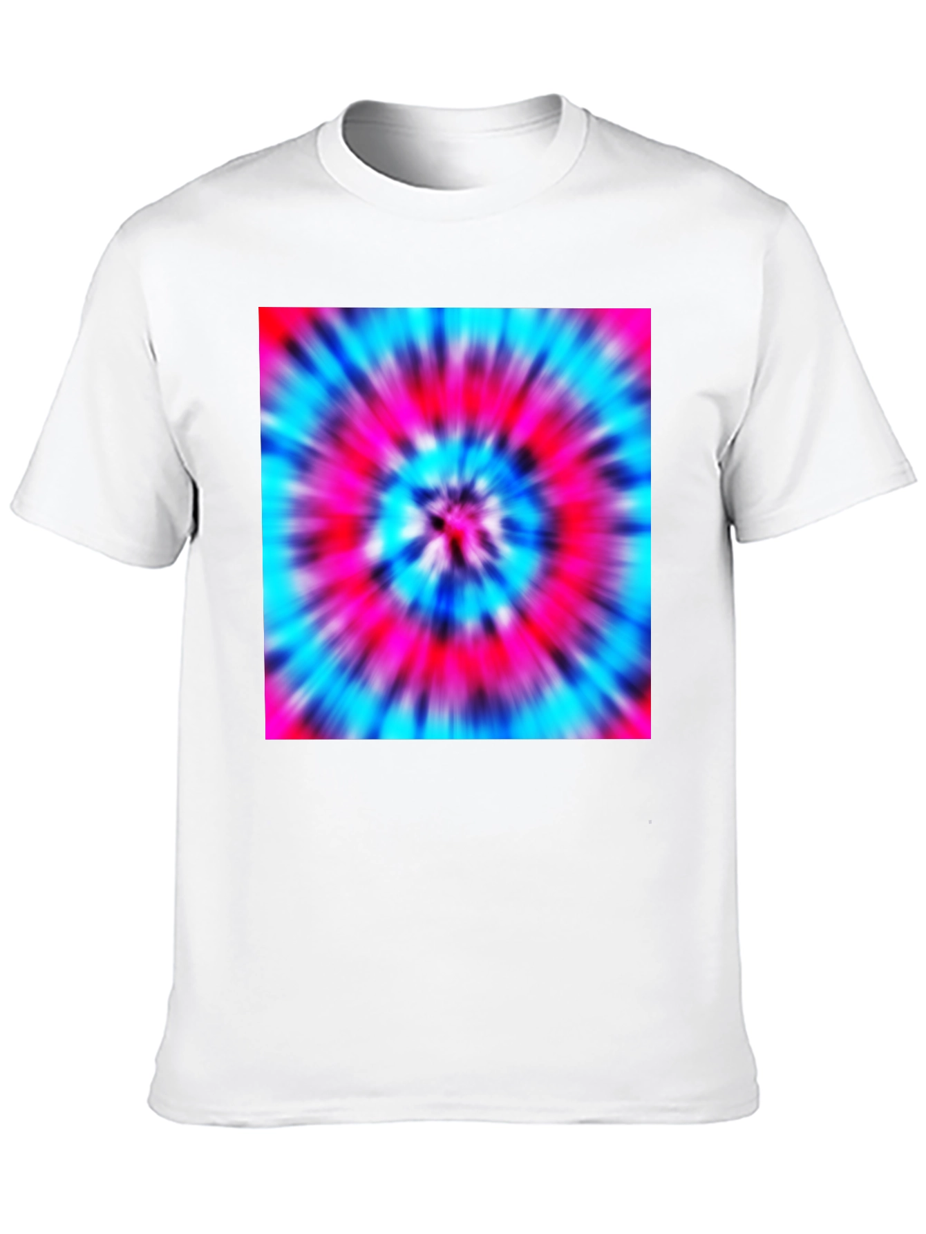 Black Vibrant Tie-Dye Graphic Tee - Black Cotton Blend view 10