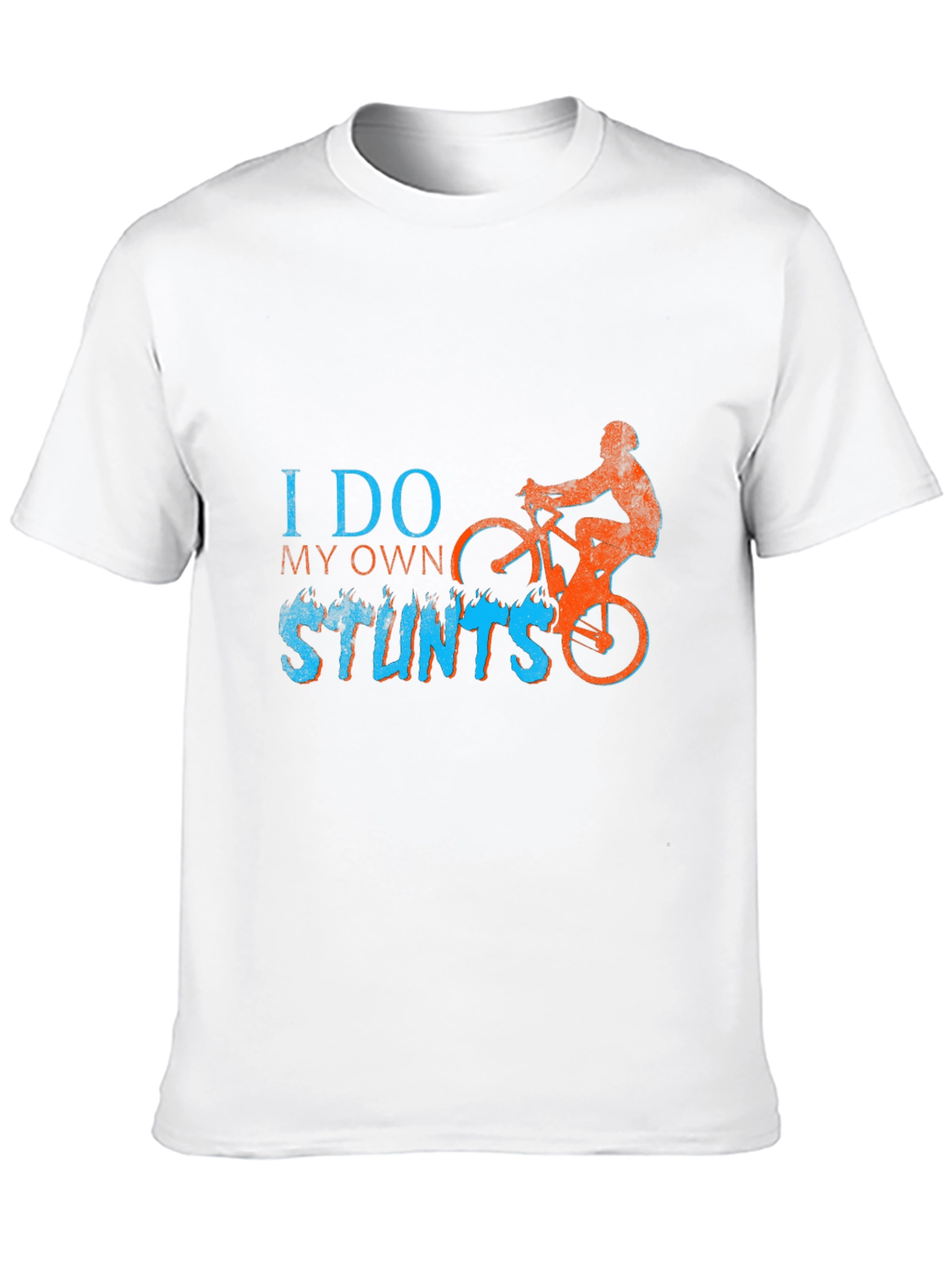 Black I Do My Own Stunts T-Shirt - Biker Design view 10