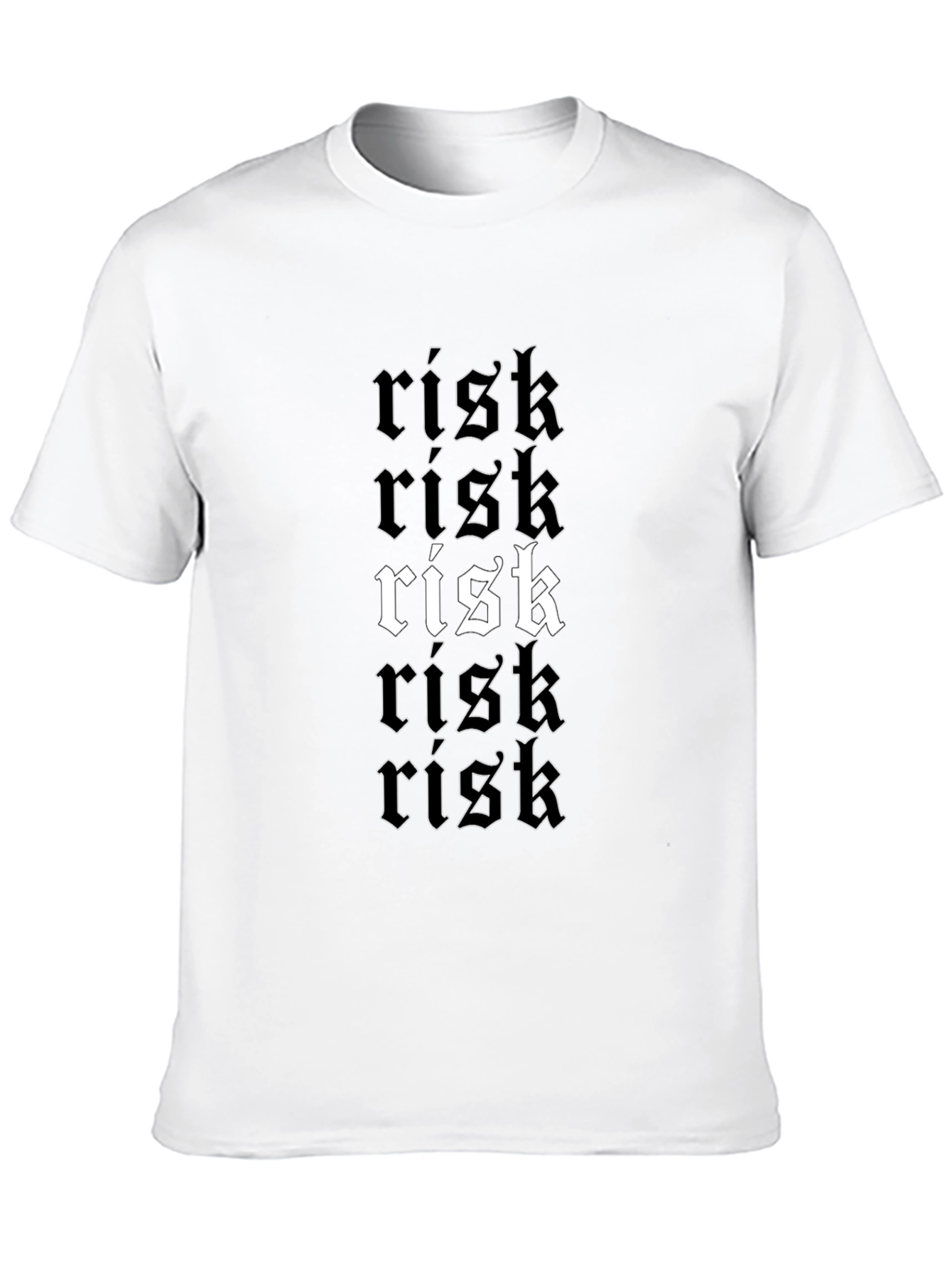 Black Risk Graphic Tee - Black Short Sleeve Crew Neck view 10
