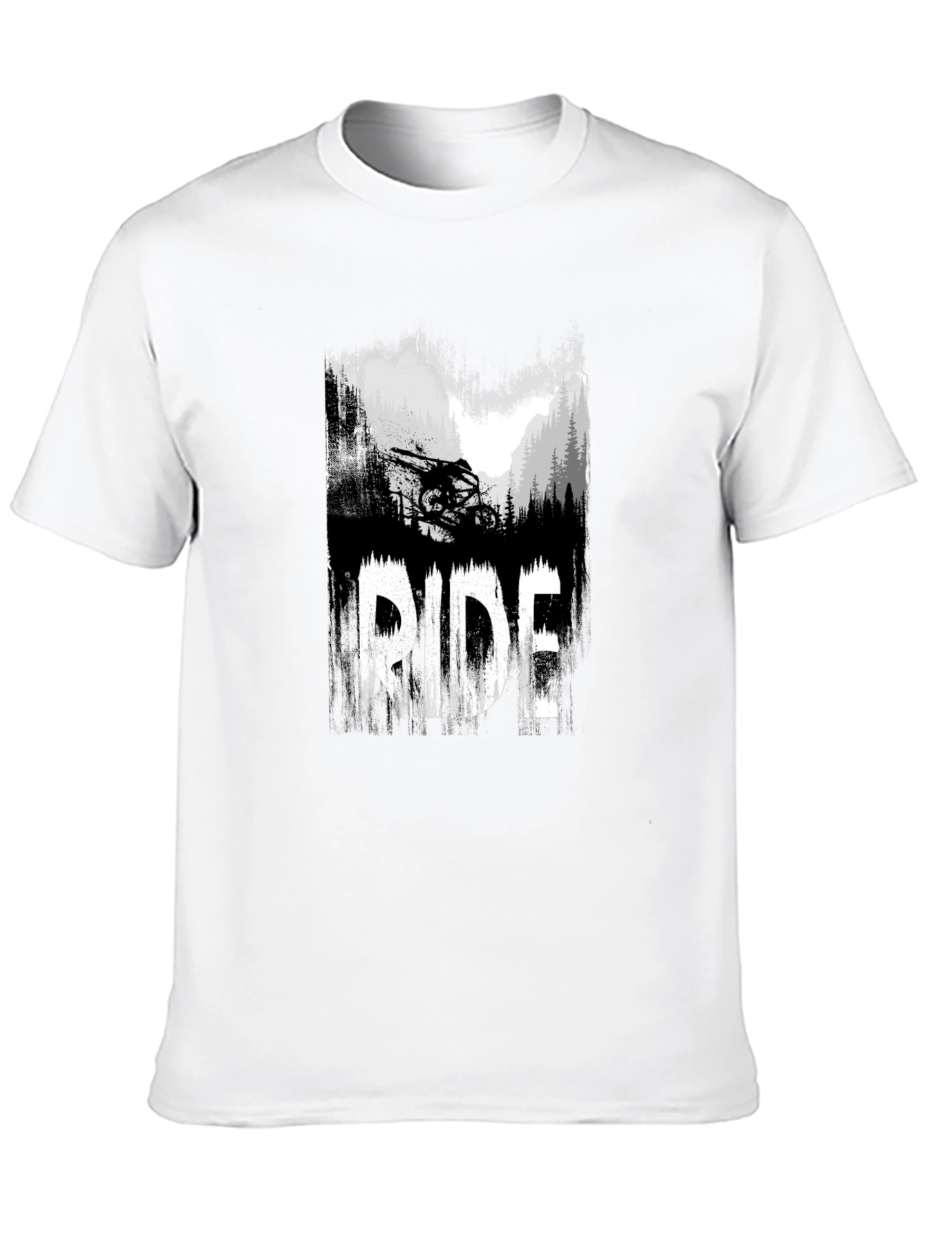 Black Ride Mountain Bike Graphic T-Shirt view 10