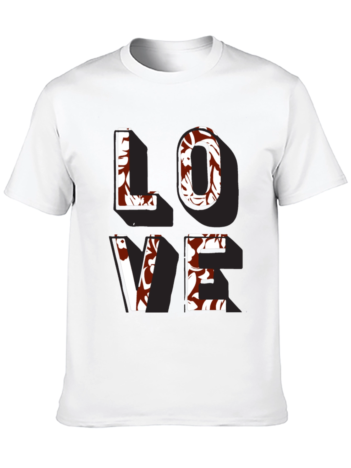 Black Floral Love T-Shirt - Stylish Graphic Tee view 10