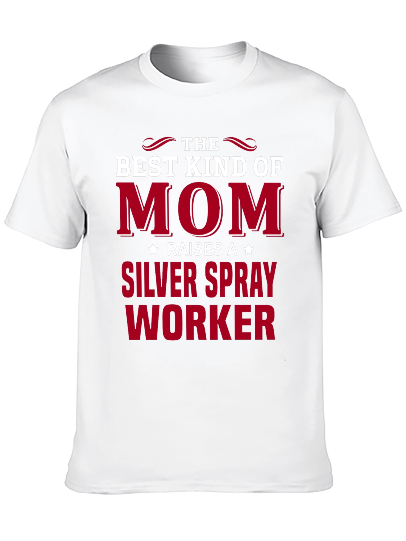 Black Best Kind of Mom - Silver Spray Worker T-Shirt view 10