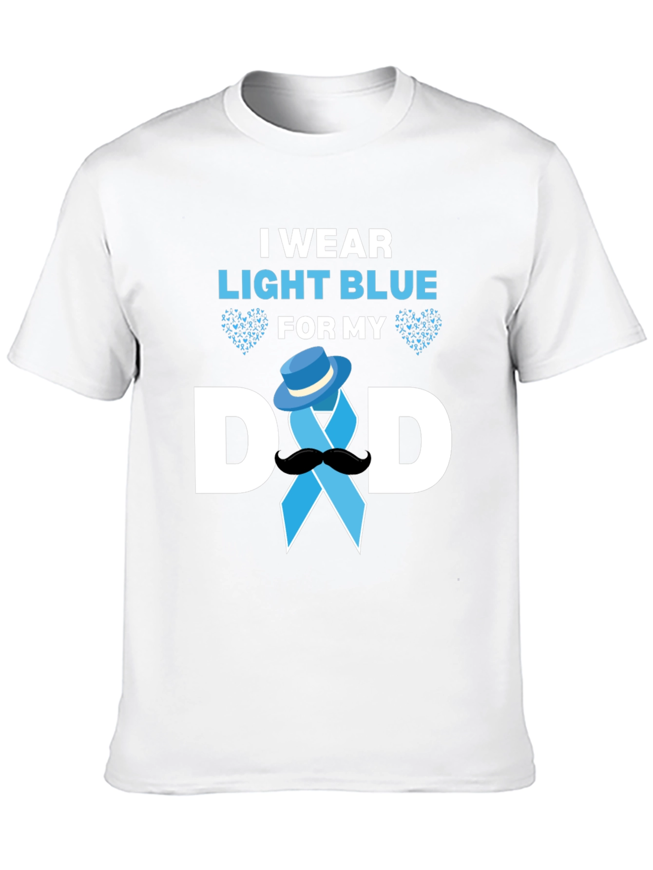 Black Light Blue Dad Support T-Shirt view 10