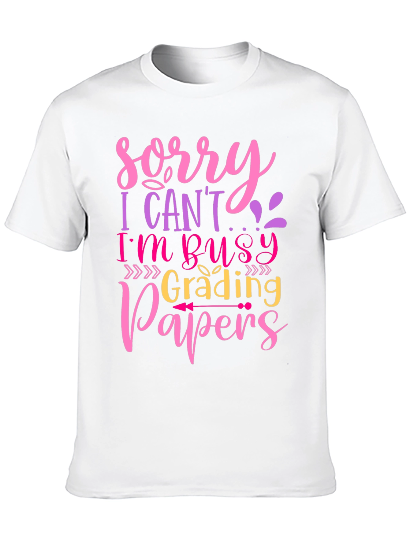 Black Busy Grading Papers T-Shirt: Teacher Life Apparel view 10