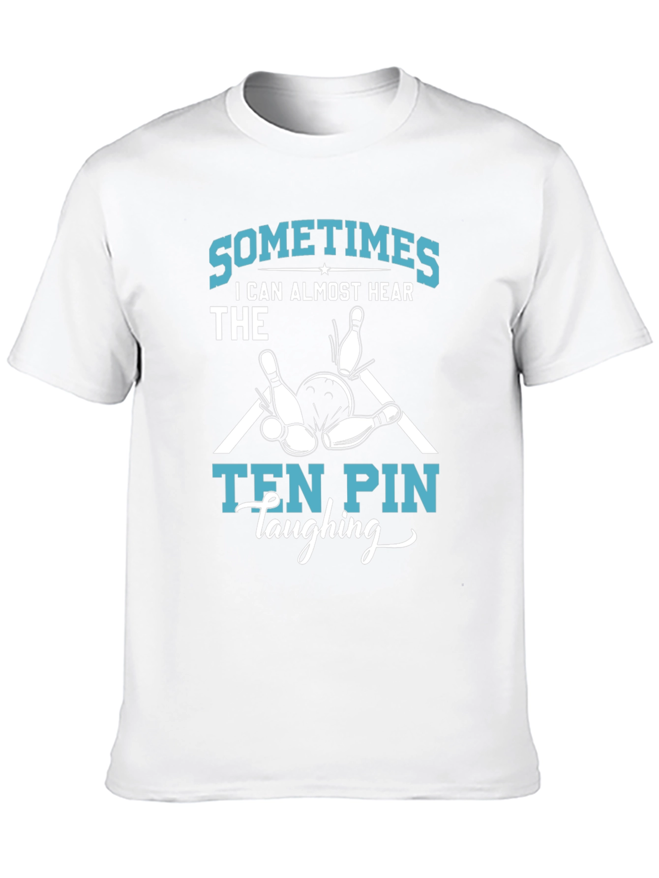Black Funny Bowling T-Shirt - Ten Pin Laughing view 10